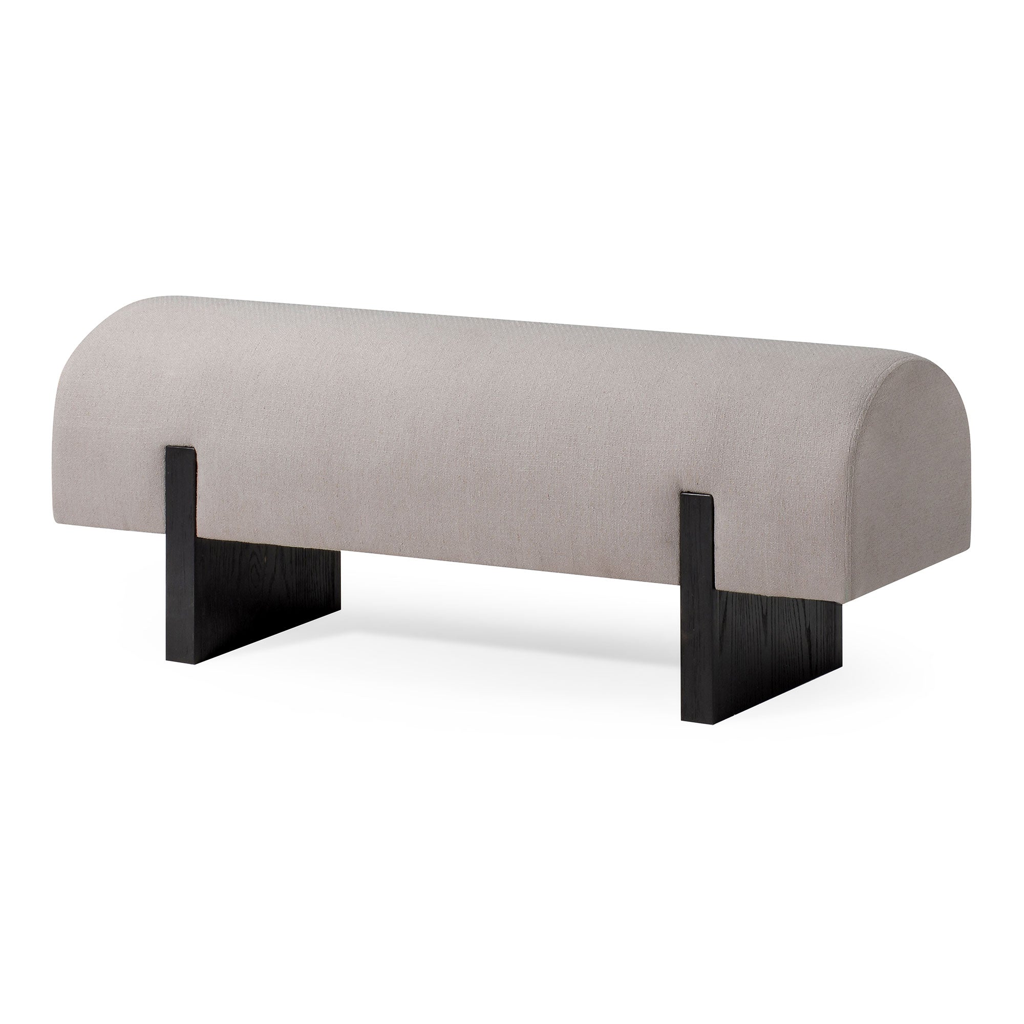 Maven Lane Juno Modern Upholstered Wooden Bench in Refined Black Finish - VMInnovations