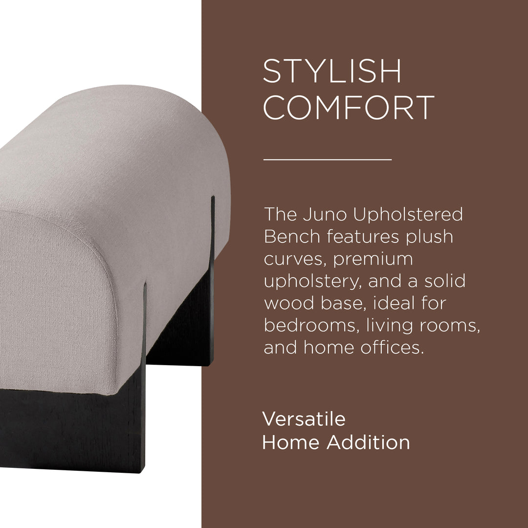 Maven Lane Modern Upholstered Wooden Bench in Refined Black Finish(Open Box) - VMInnovations