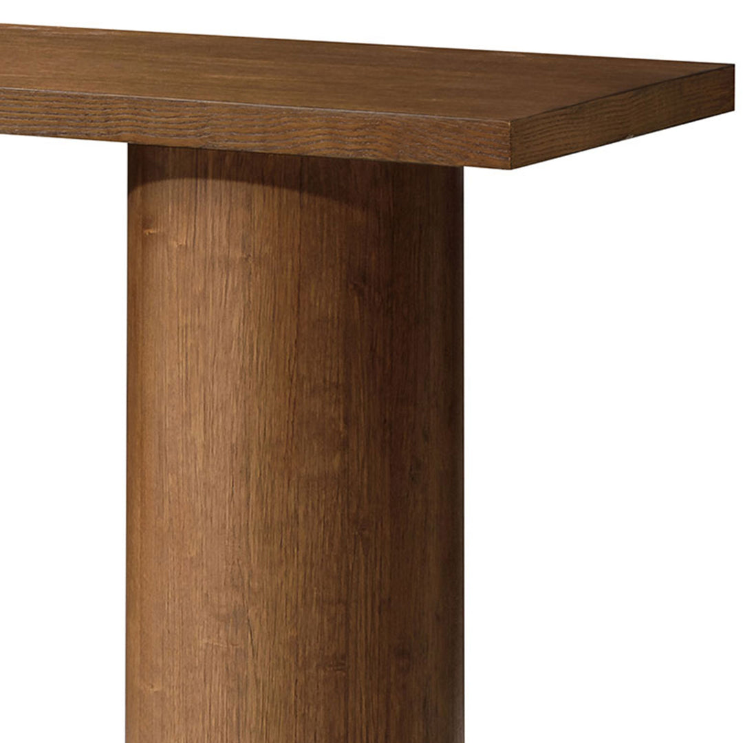Maven Lane Lana Contemporary Wooden Console Table in Refined Brown Finish - VMInnovations