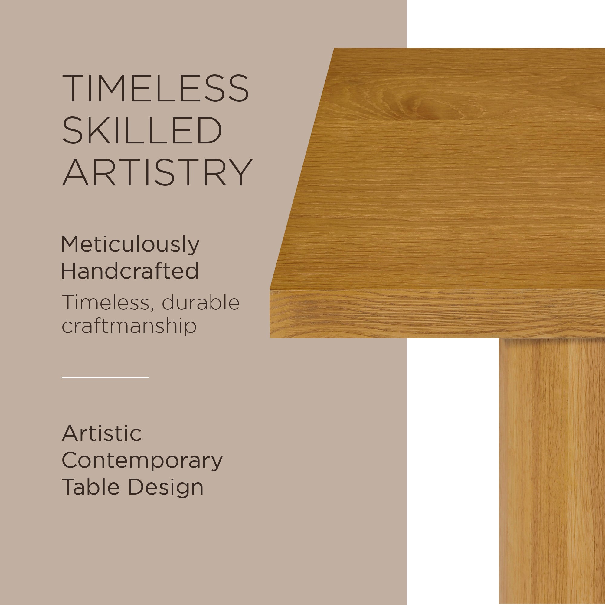 Maven Lane Lana Contemporary Wooden Console Table in Natural Finish (Open Box) - VMInnovations