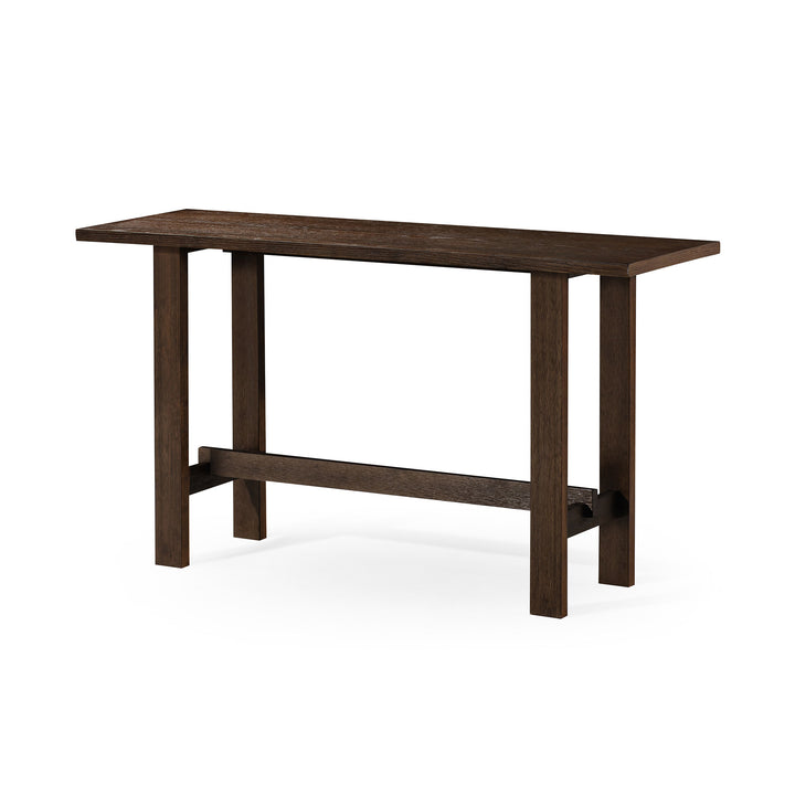 Maven Lane Hera Modern Wooden Console Table in Weathered Brown Finish - VMInnovations