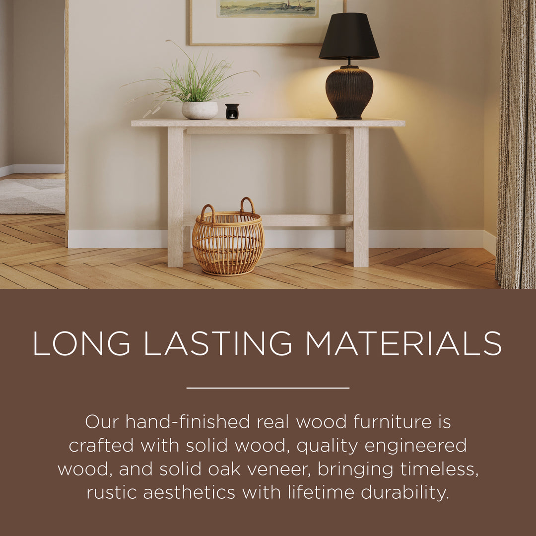 Maven Lane Hera Modern Wooden Console Table in Weathered Grey Finish - VMInnovations