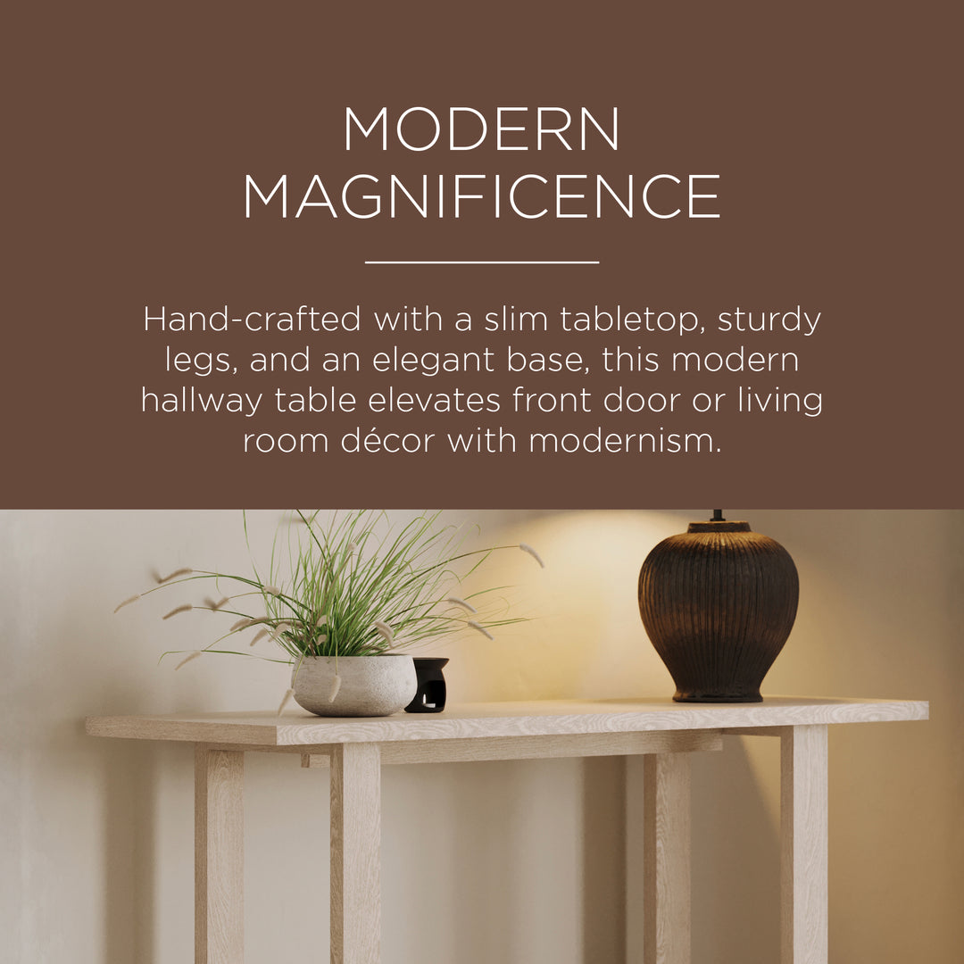 Maven Lane Hera Modern Wooden Console Table in Weathered Grey Finish - VMInnovations