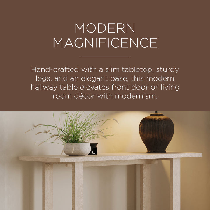 Maven Lane Hera Modern Wooden Console Table in Weathered Grey Finish - VMInnovations