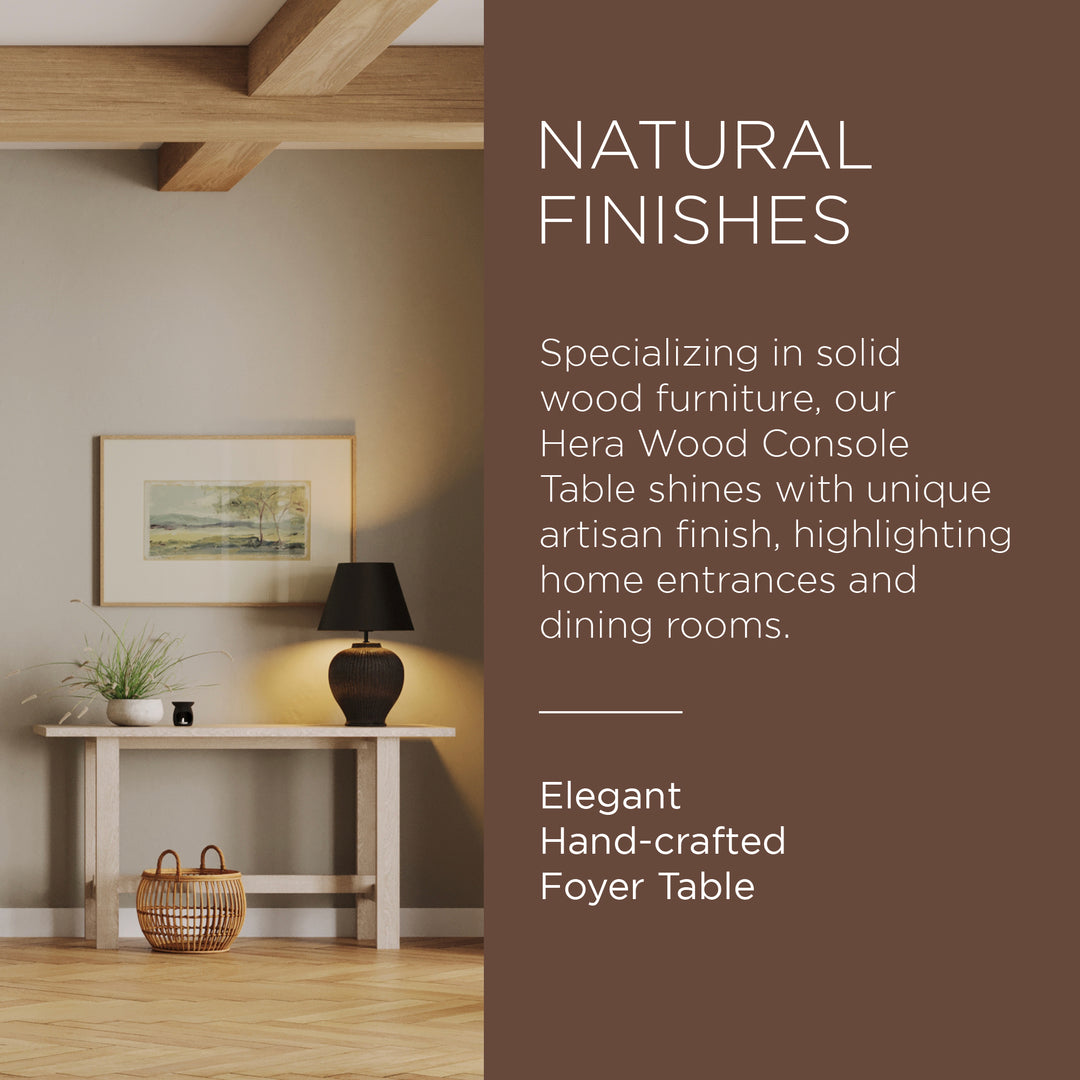 Maven Lane Hera Modern Wooden Console Table in Weathered Grey Finish - VMInnovations