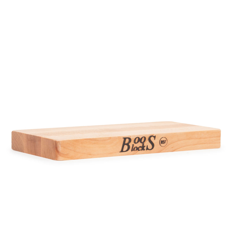 John Boos Chop N Slice Small Maple Wood Edge Grain Cutting Board, 10" x 5" x 1"