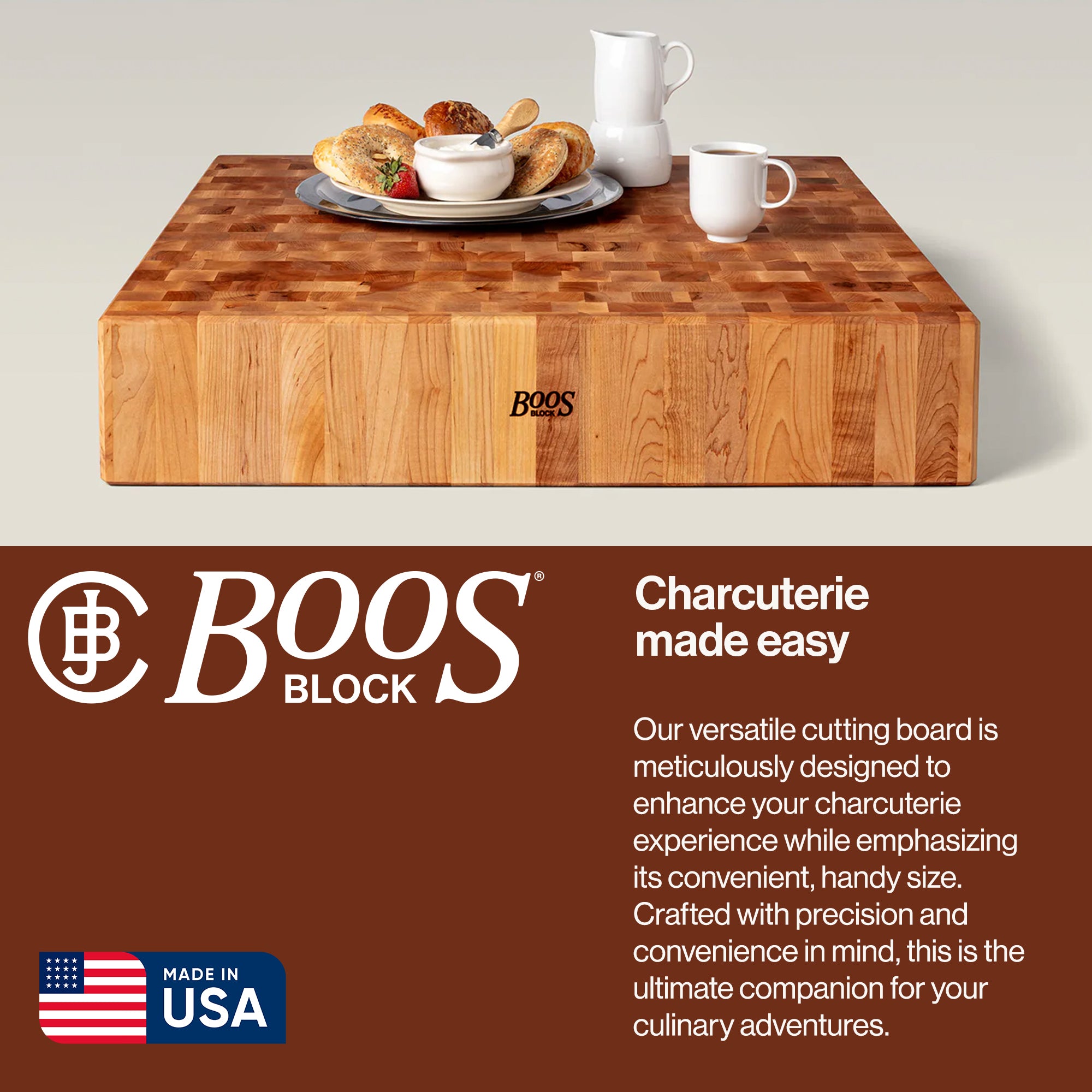 John Boos BB Series Large Reversible Wood Chopping Board, 30" x 24" x 6", Maple - VMInnovations