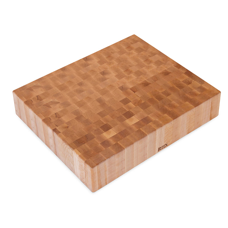 John Boos Large Maple Wood End Grain Cutting Board for Kitchen, 30" x 24" x 6"