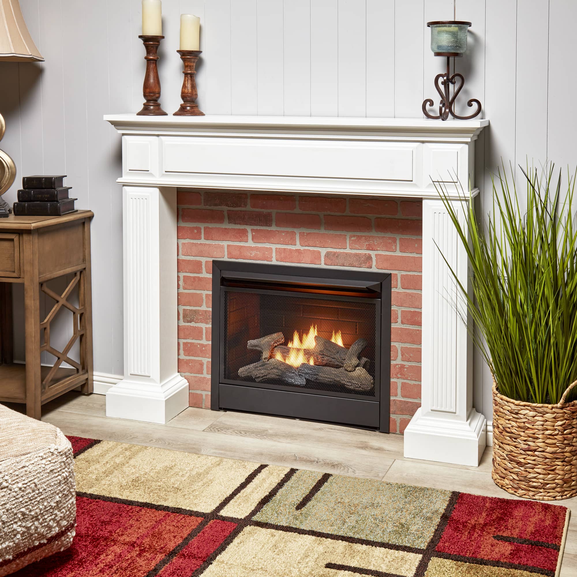 Duluth Forge 26,000 BTU Fuel Ventless Gas Fireplace w/Remote Control (For Parts)