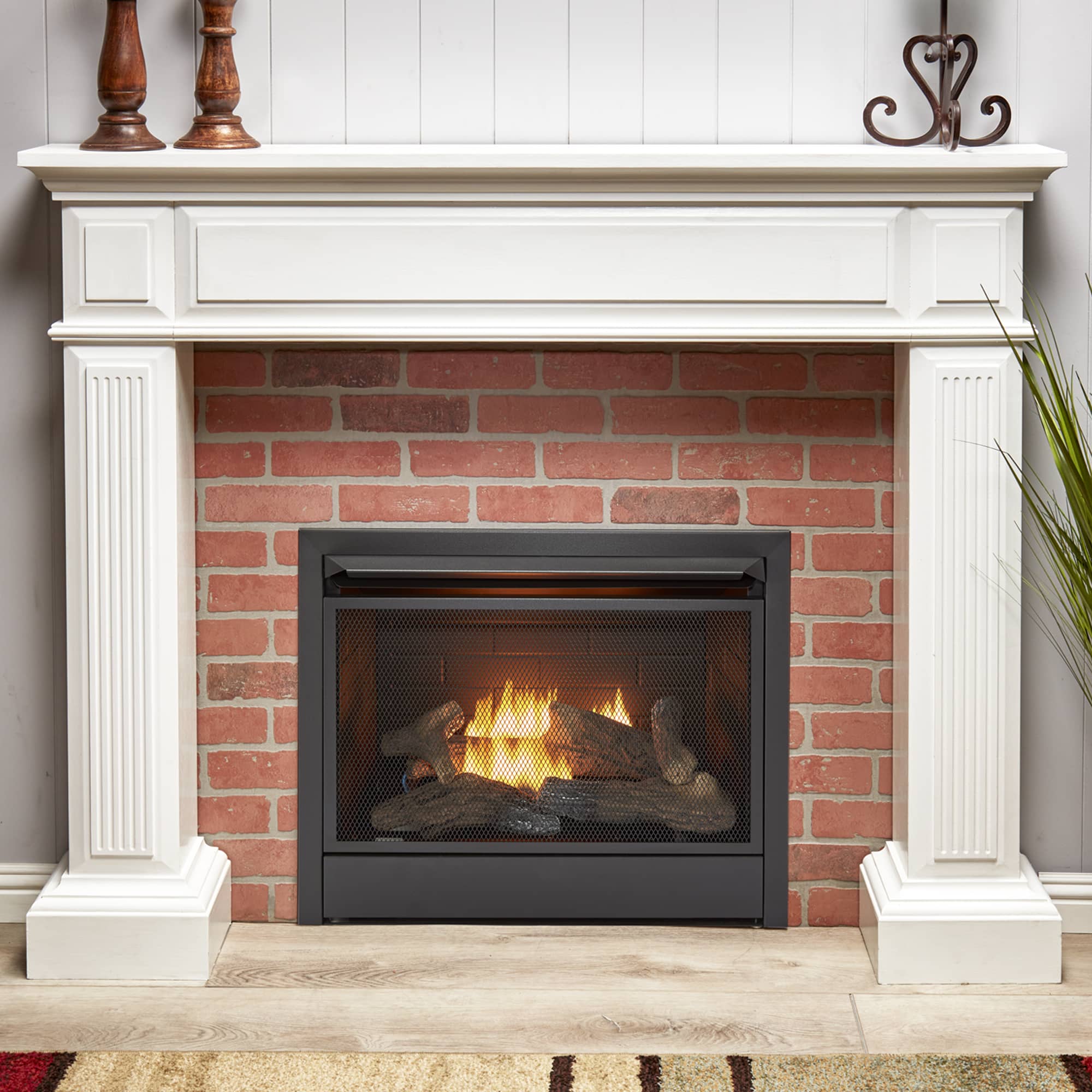 Duluth Forge 26,000 BTU Fuel Ventless Gas Fireplace w/Remote Control (For Parts) - VMInnovations