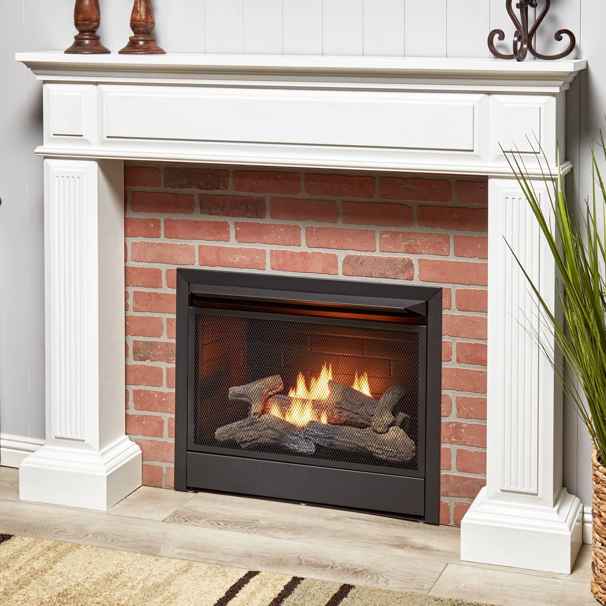 Duluth Forge 26,000 BTU Fuel Ventless Gas Fireplace w/Remote Control (For Parts) - VMInnovations