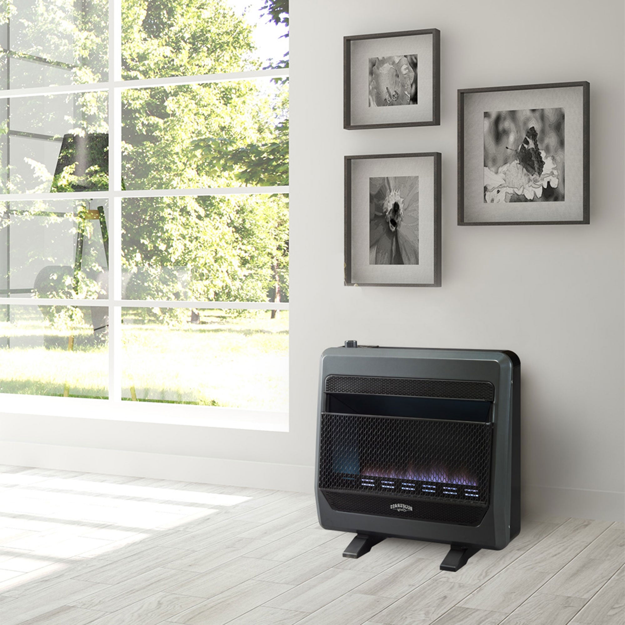 Bluegrass Living Natural Gas Ventless Space Heater with Blower & Feet(For Parts) - VMInnovations