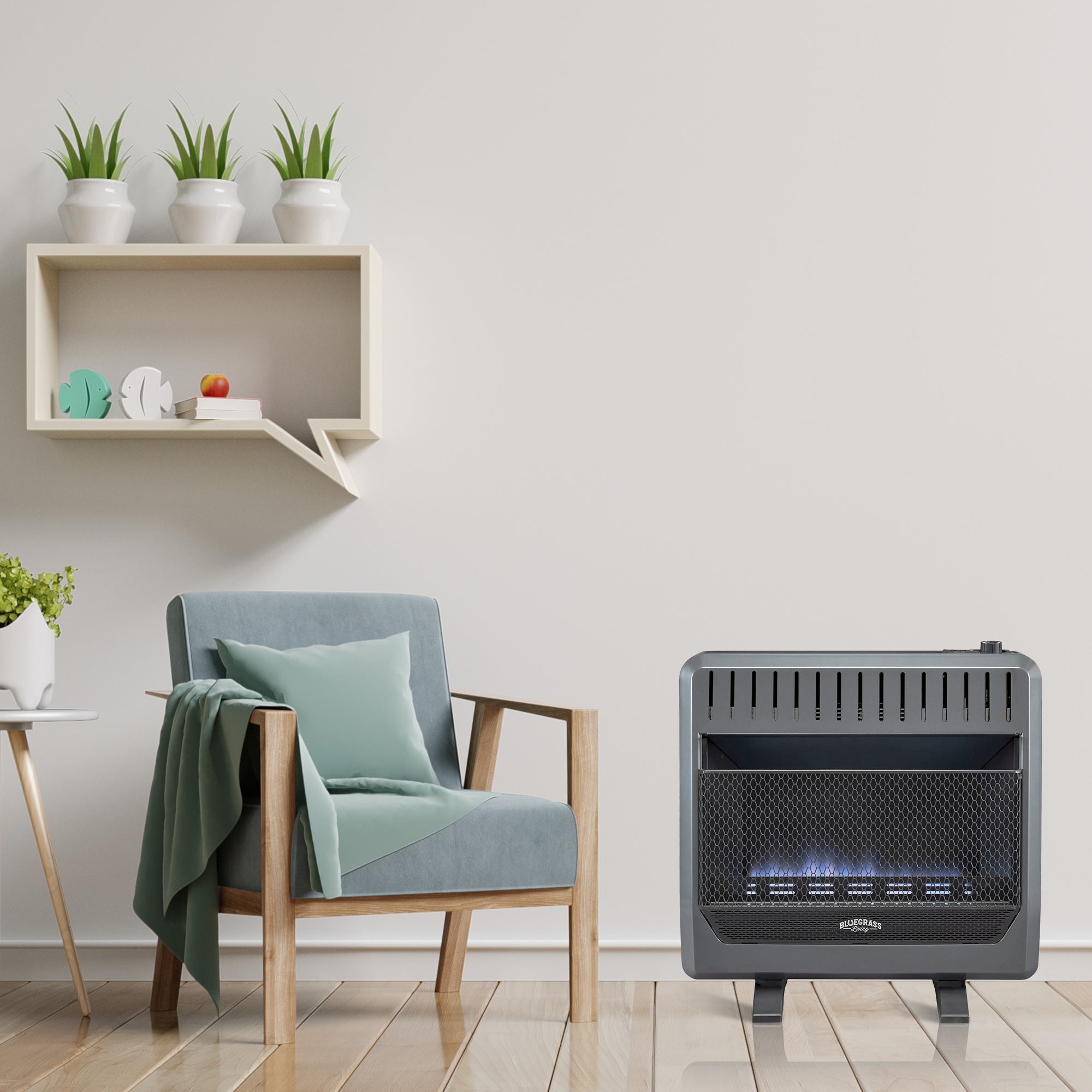 Bluegrass Living 30000BTU Propane Gas Ventless Space Heater w/Blower(For Parts) - VMInnovations
