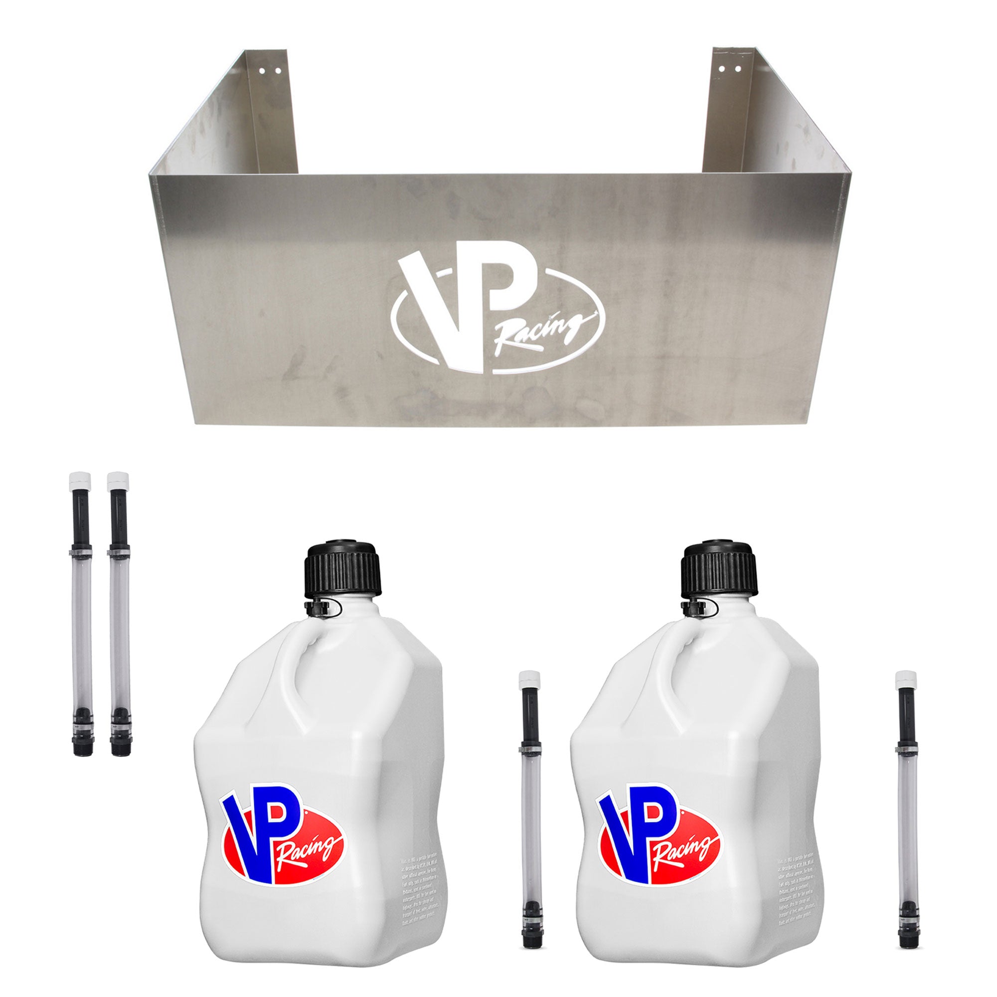 VP Racing Jug Storage Rack with 2 14'' Hose Kit and 2 5.5 Gallon Utility Jug