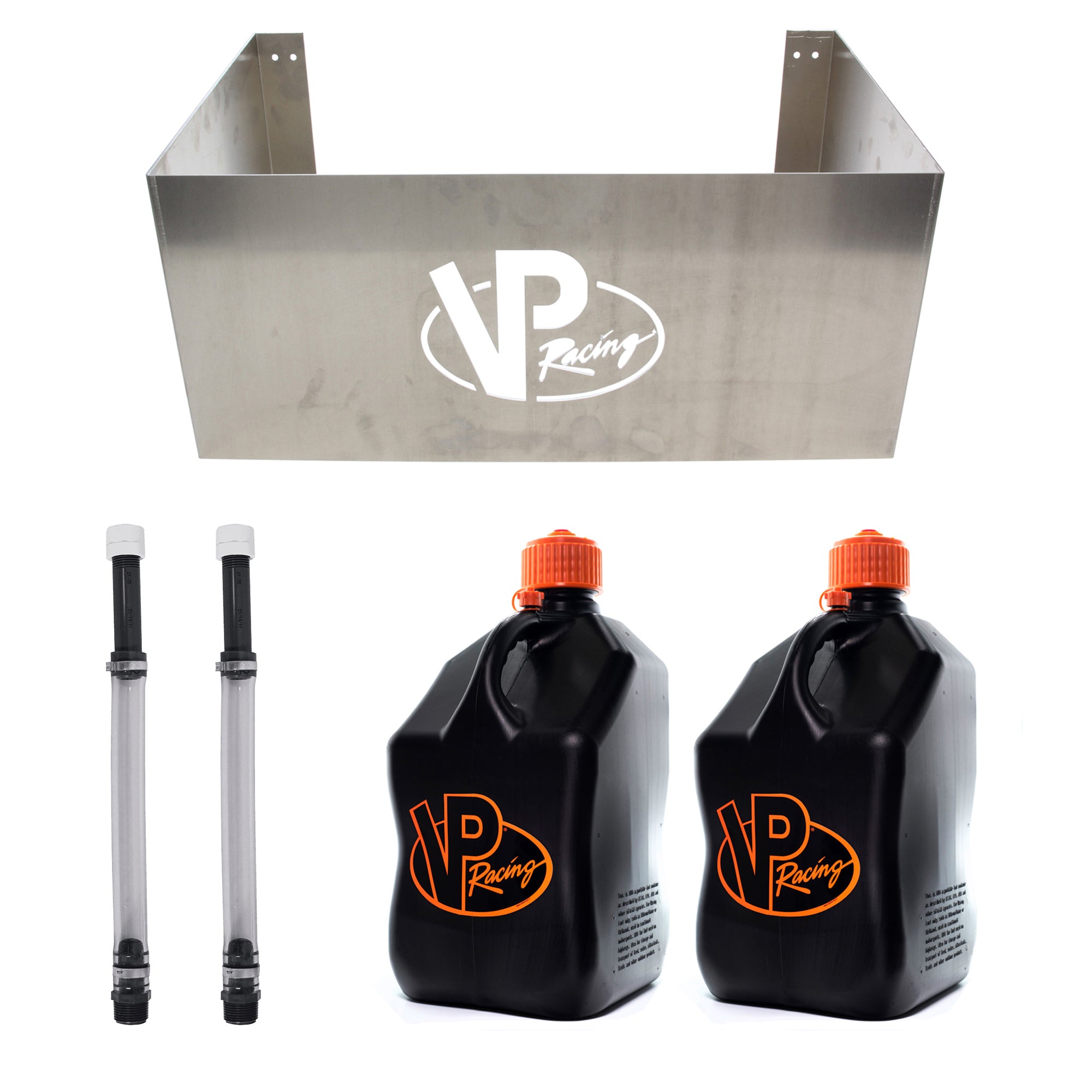 VP Racing Jug Storage Rack with 2 14'' Hose Kit and 2 5.5 Gallon Utility Jug