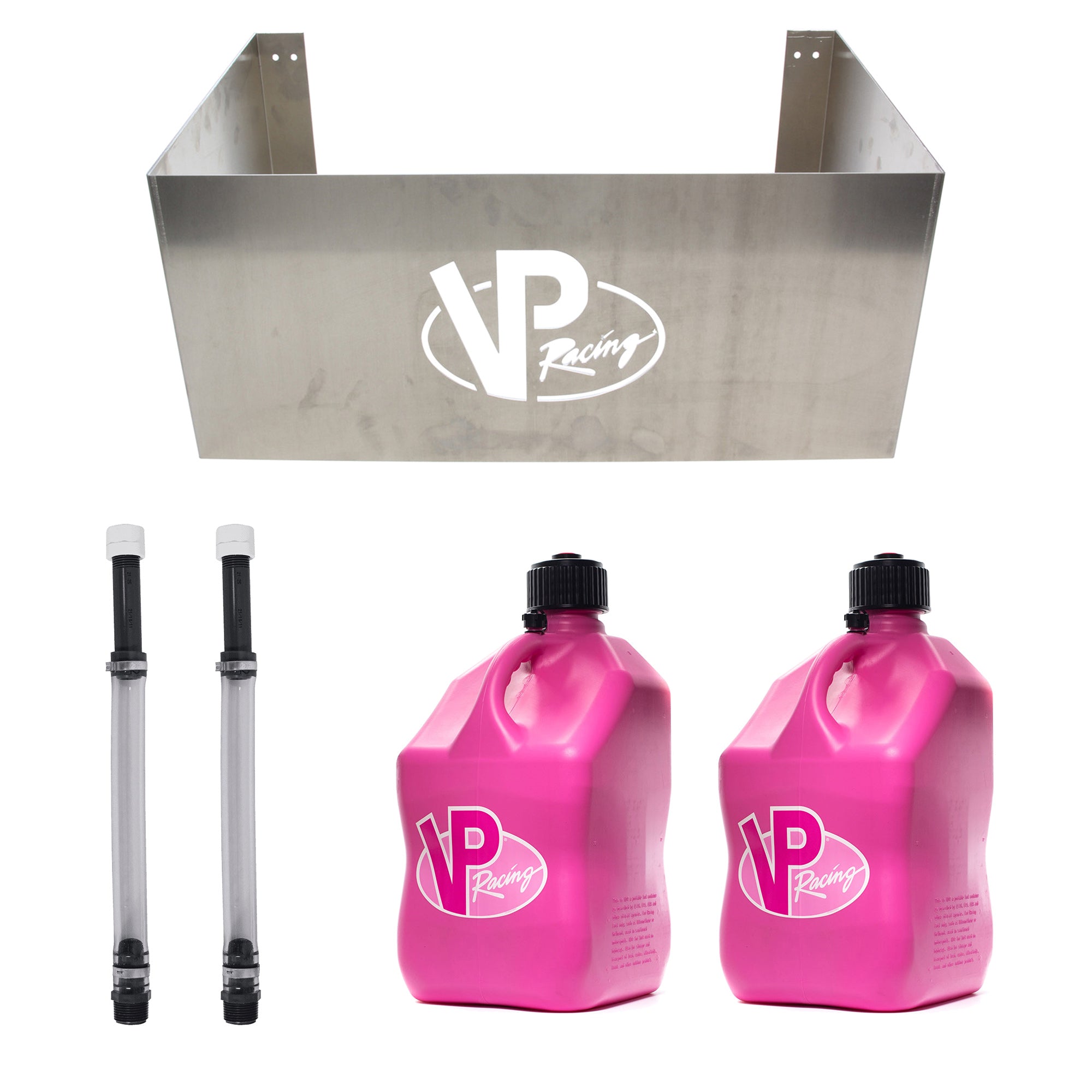VP Racing Jug Storage Rack with 2 14'' Hose Kit and 2 5.5 Gallon Utility Jug