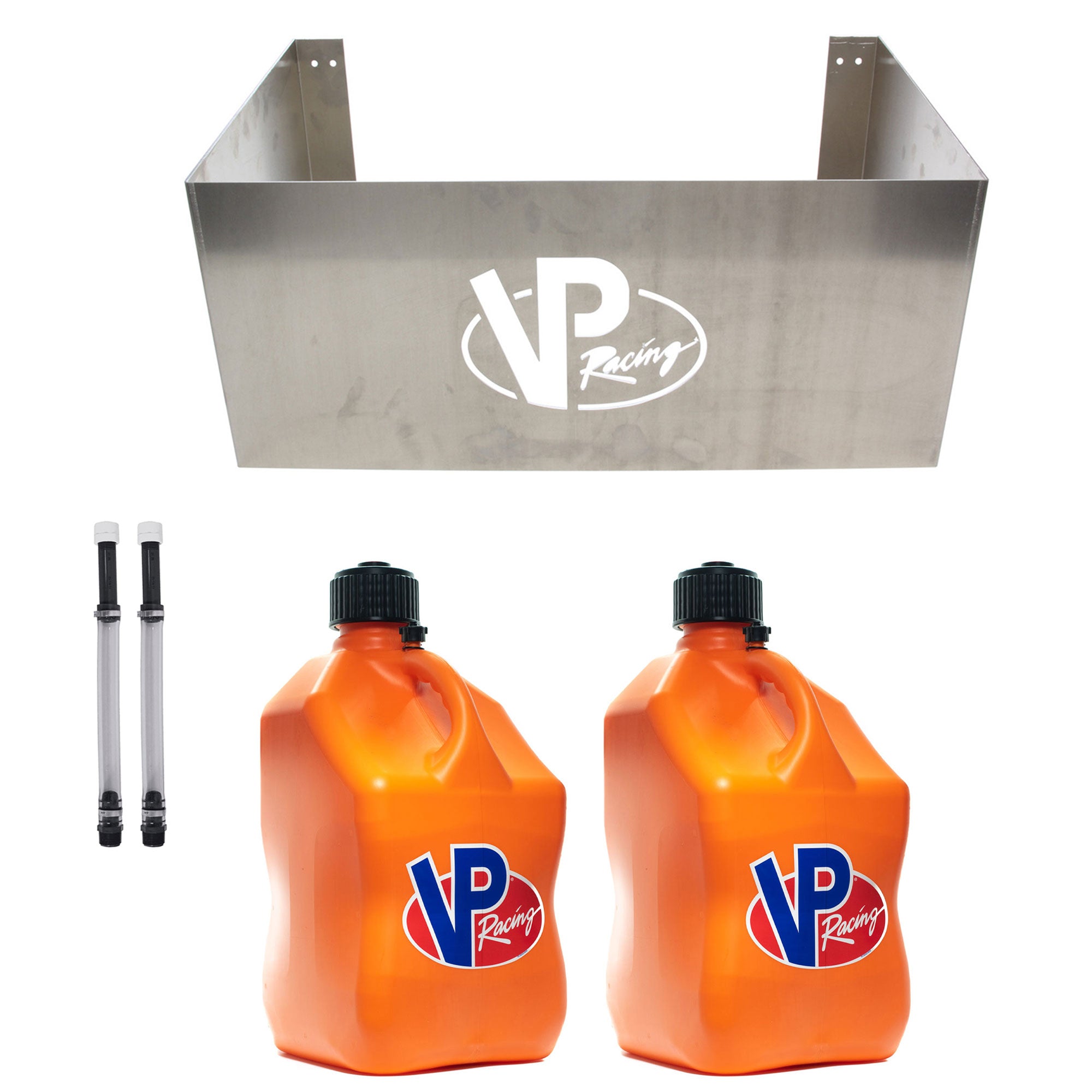 VP Racing Jug Storage Rack with 2 14'' Hose Kit and 2 5.5 Gallon Utility Jug