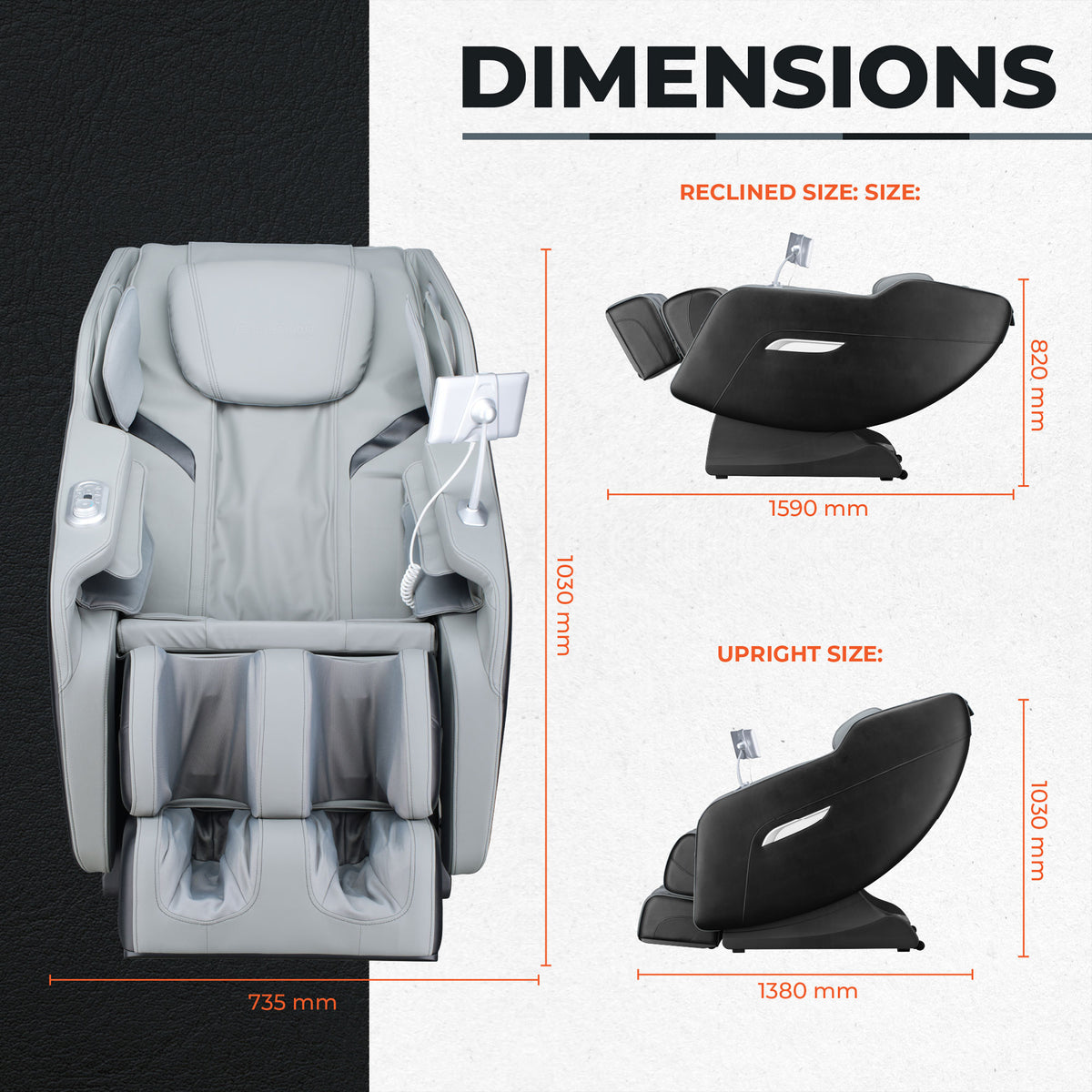 Lifesmart 2D Deluxe Full Body Massage Multilevel Zero-Gravity Lounger, (2 Pack) - VMInnovations