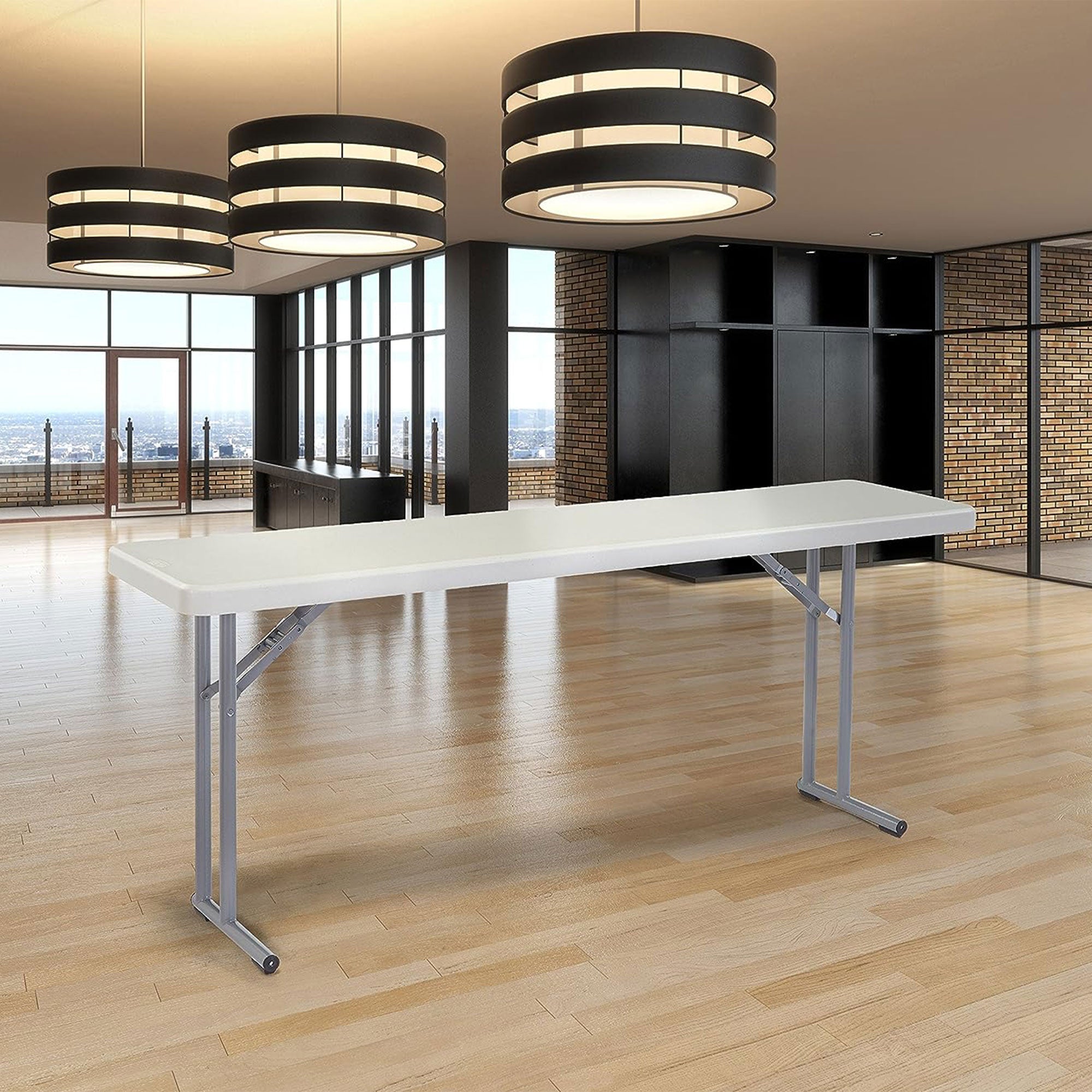 National Public Seating 18 x 72 Inch Seminar Folding Table, Speckled Grey (Used) - VMInnovations