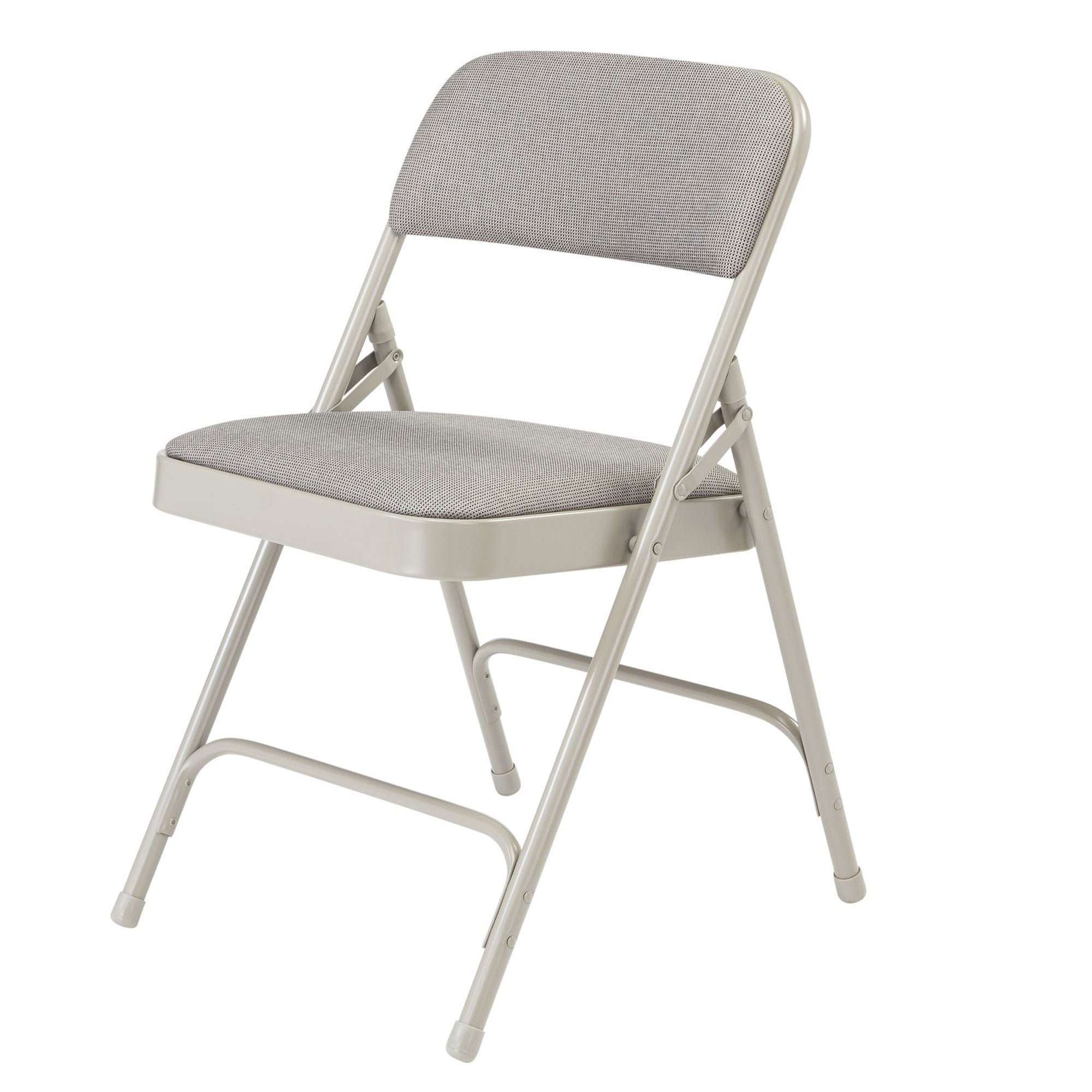 NPS 2200 Series 2" Cushion Fabric Folding Chair, Greystone, 4 Pack (Used) - VMInnovations
