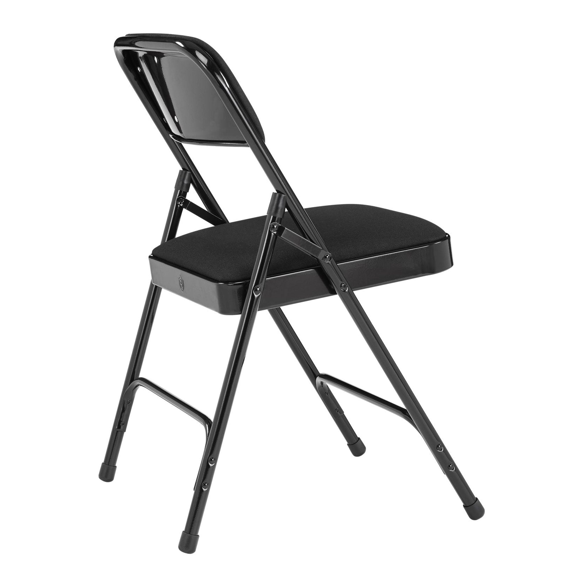 NPS 2200 Series 2" Cushion Fabric Upholstered Folding Chair, Black, 4 Pk(Used) - VMInnovations