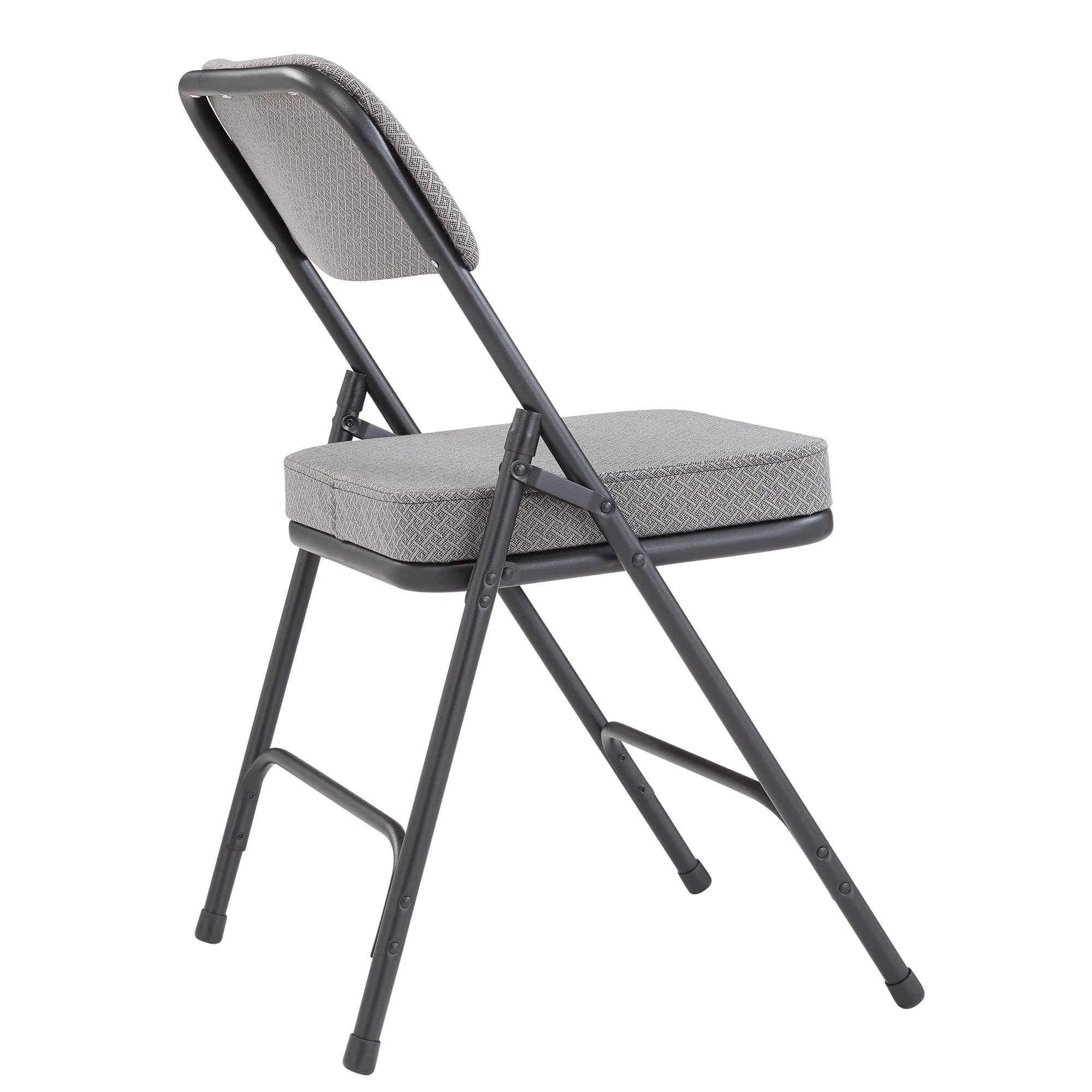 NPS 2" Cusion Fabric Upholstered Office Folding Chair, Gray, 2 Pack (Used) - VMInnovations