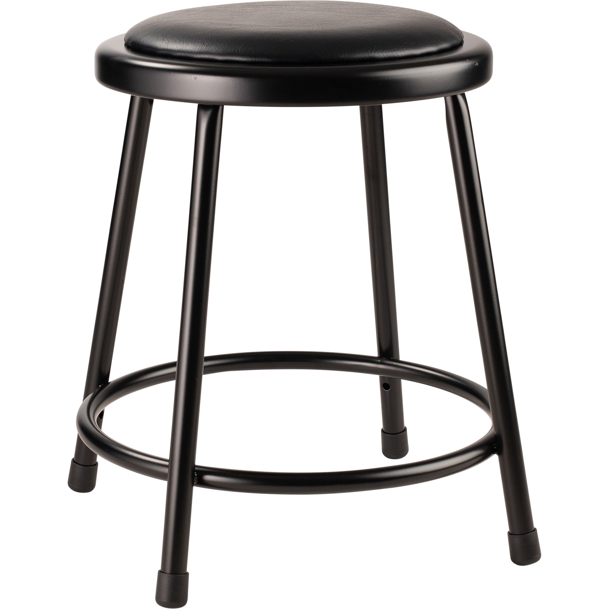 National Public Seating 6400 Series 18" Steel Stool Supports 300lb, Black (Used) - VMInnovations