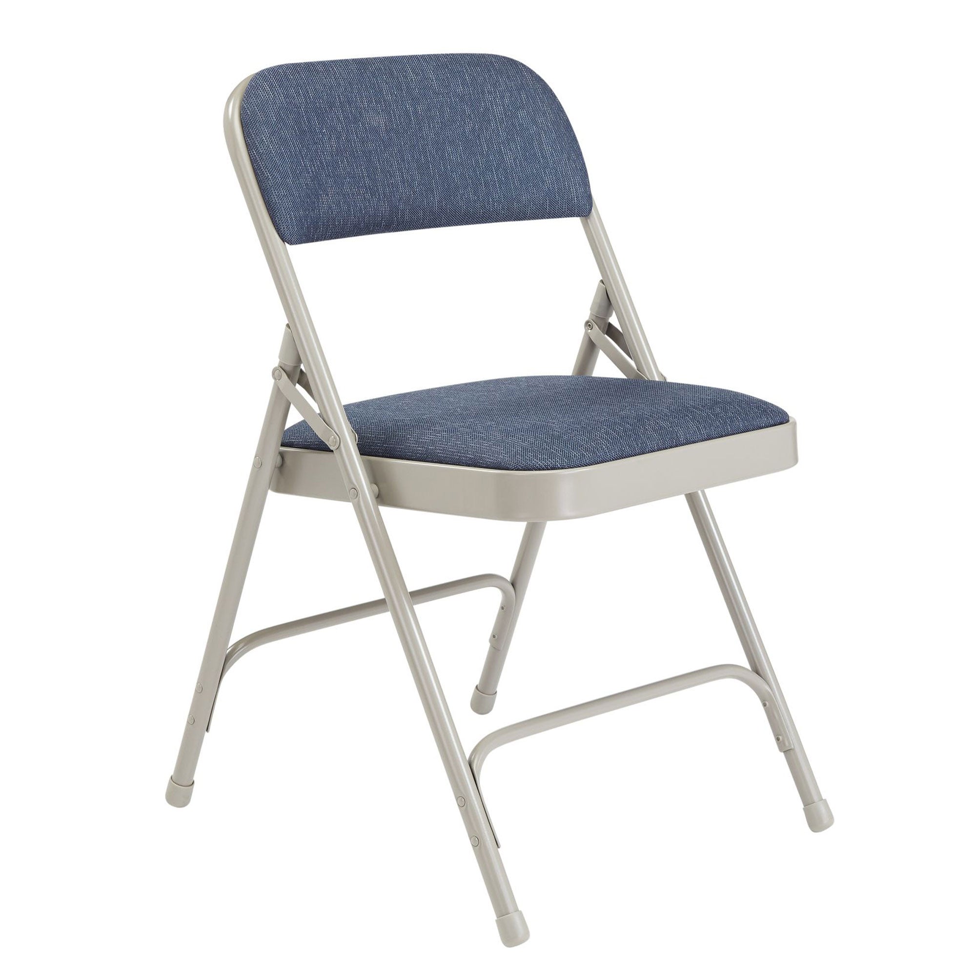 NPS 2200 Series 2" Cushion Fabric Folding Chair, Blue/Grey, 4Pk(Open Box) - VMInnovations