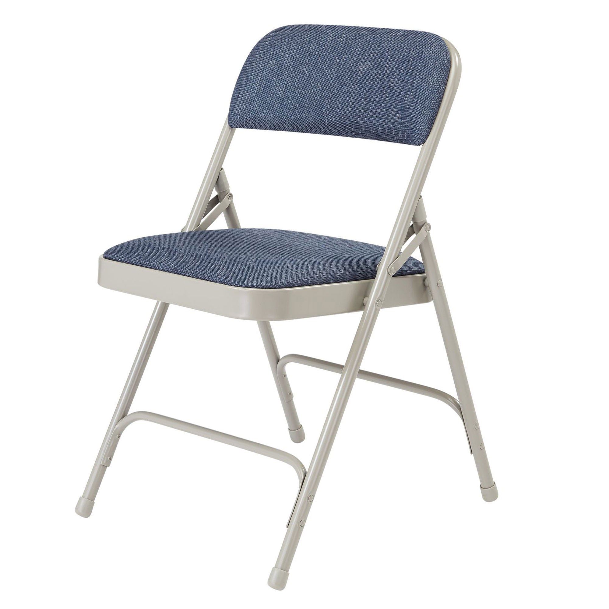 NPS 2200 Series 2" Cushion Fabric Folding Chair, Blue/Grey, 4Pk(Open Box) - VMInnovations
