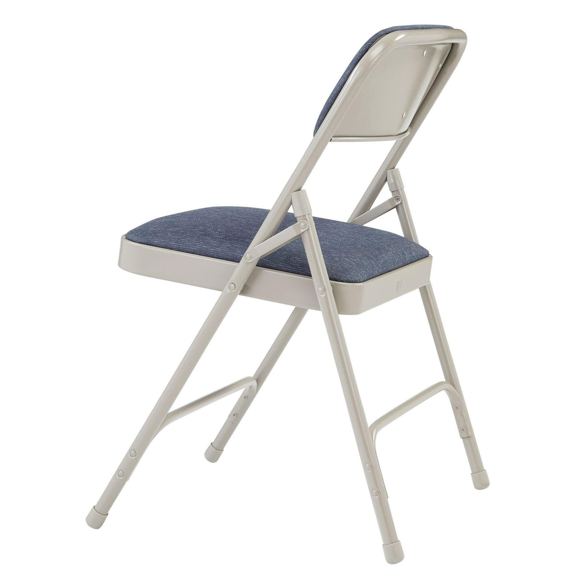 NPS 2200 Series 2" Cushion Fabric Folding Chair, Blue/Grey, 4Pk(Open Box) - VMInnovations