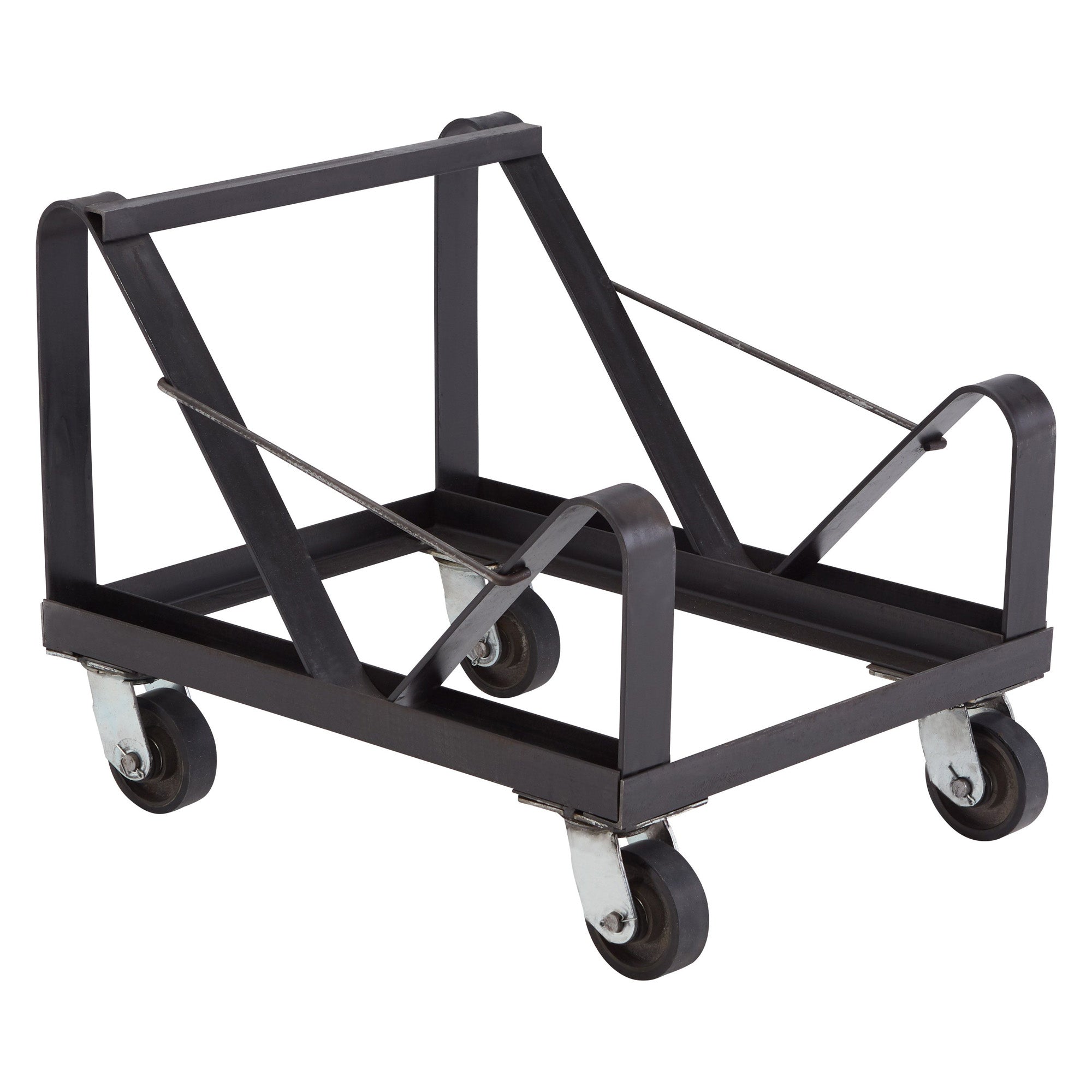 NPS Powder Coated Steel Stackable Chair Dolly for 40 8500 Series Chairs, Black - VMInnovations
