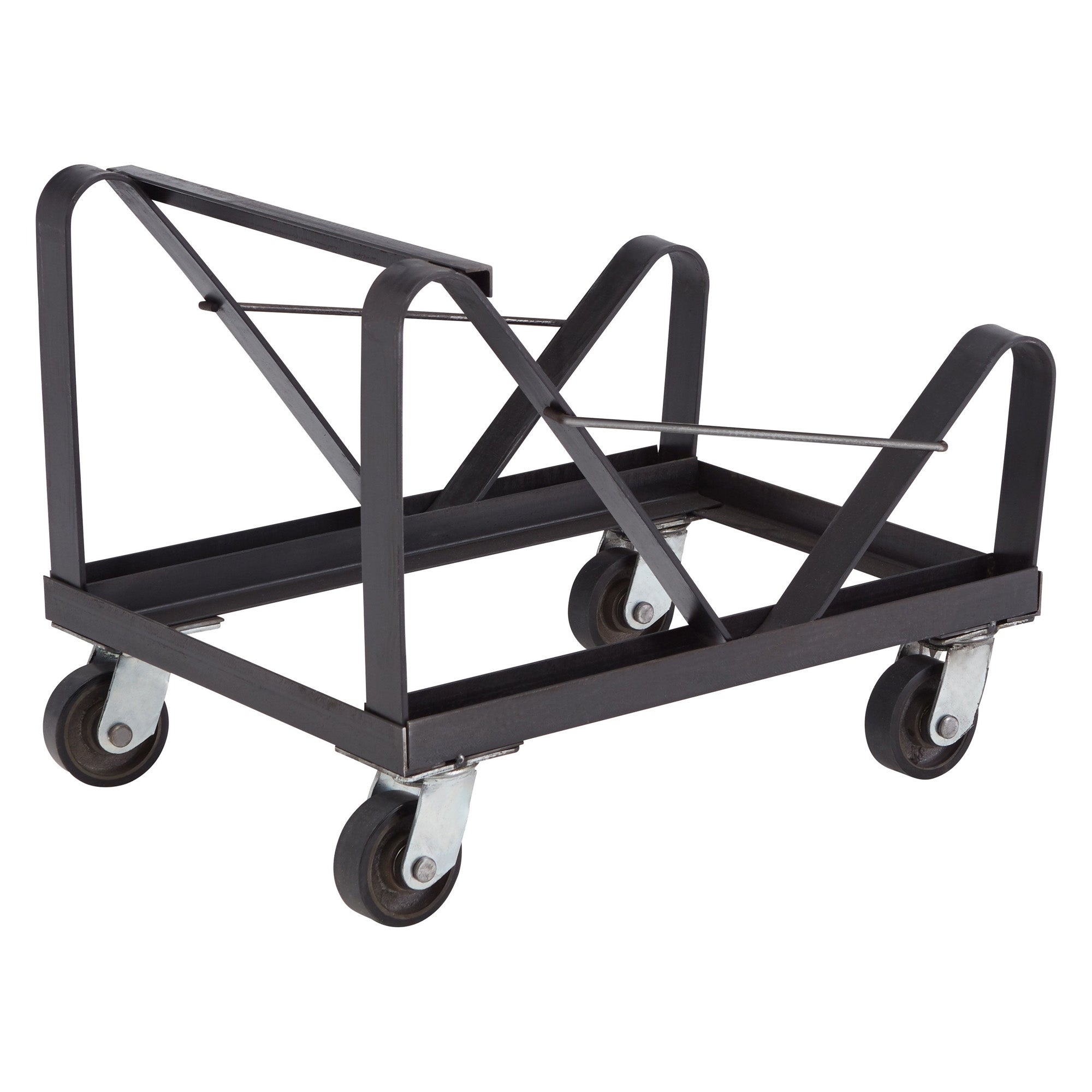 NPS Powder Coated Steel Stackable Chair Dolly for 40 8500 Series Chairs, Black - VMInnovations