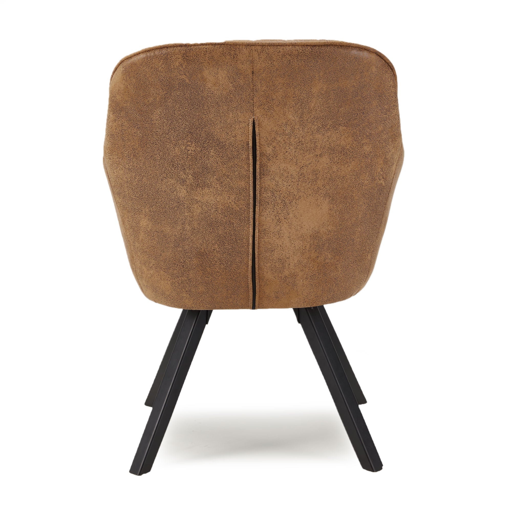 JOMEED Cushioned Swivel Armchair with Rubberwood Legs, Brown (Used) - VMInnovations