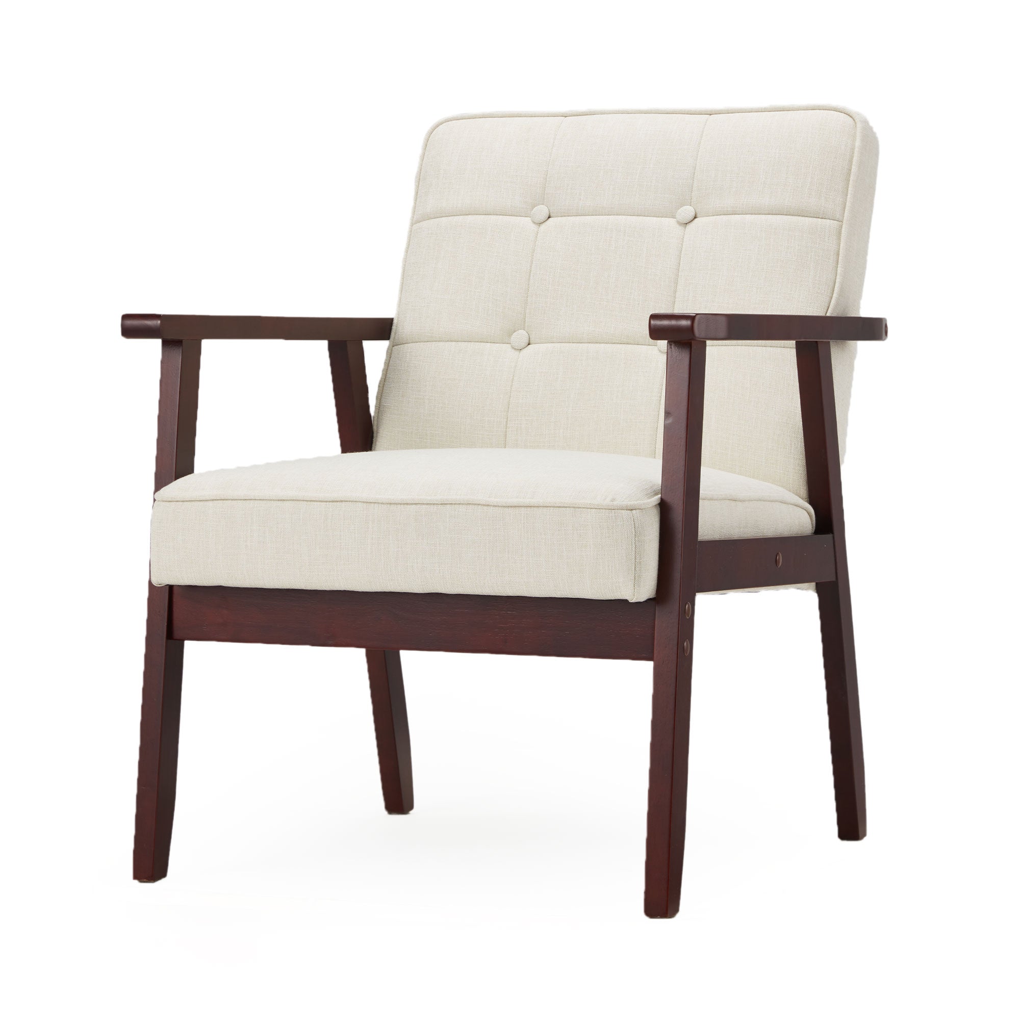 JOMEED Modern Accent Chair with Upholstered Wooden Frame and Fabric Cushion - VMInnovations