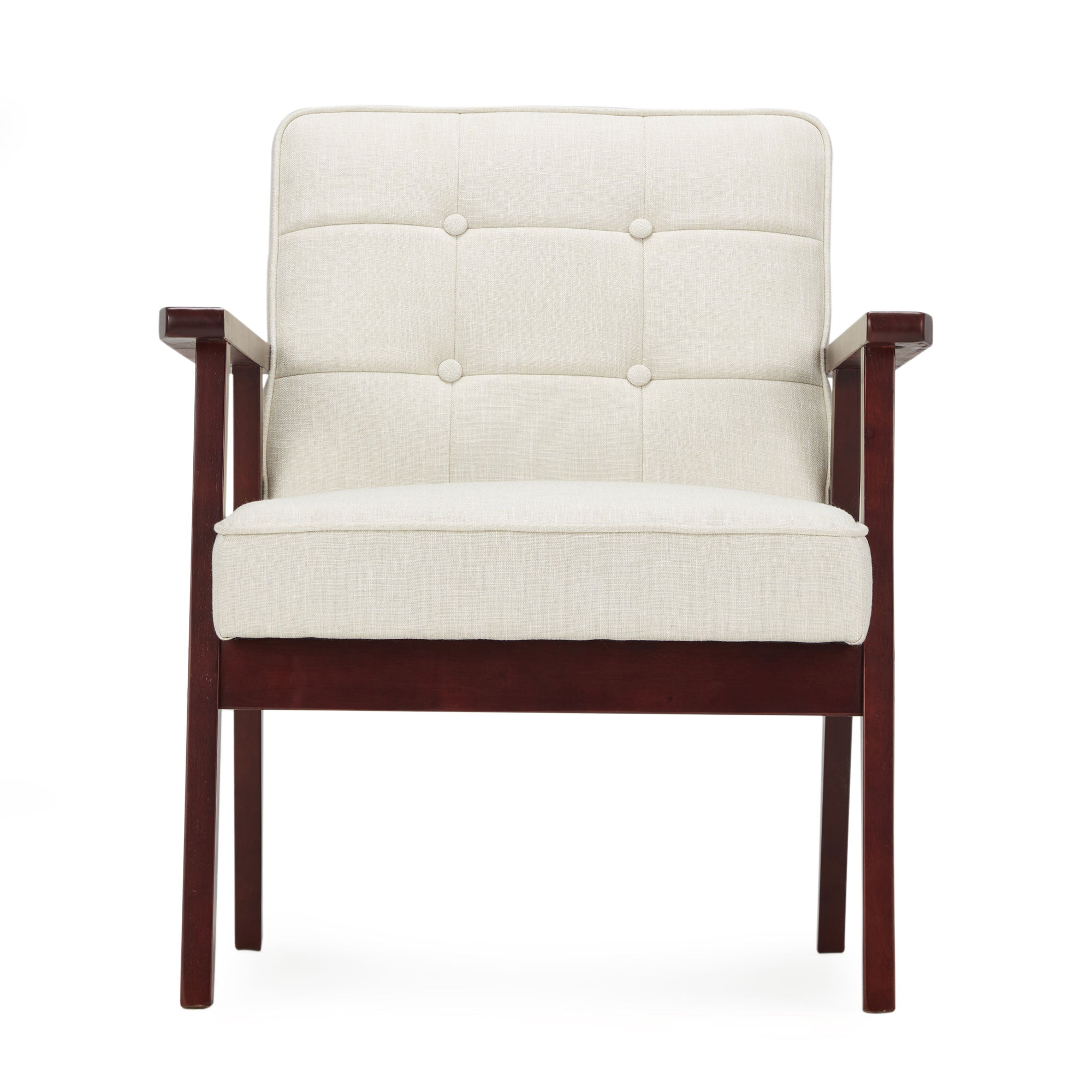 JOMEED Accent Chair w/Upholstered Wooden Frame and Fabric Cushion (Open Box) - VMInnovations