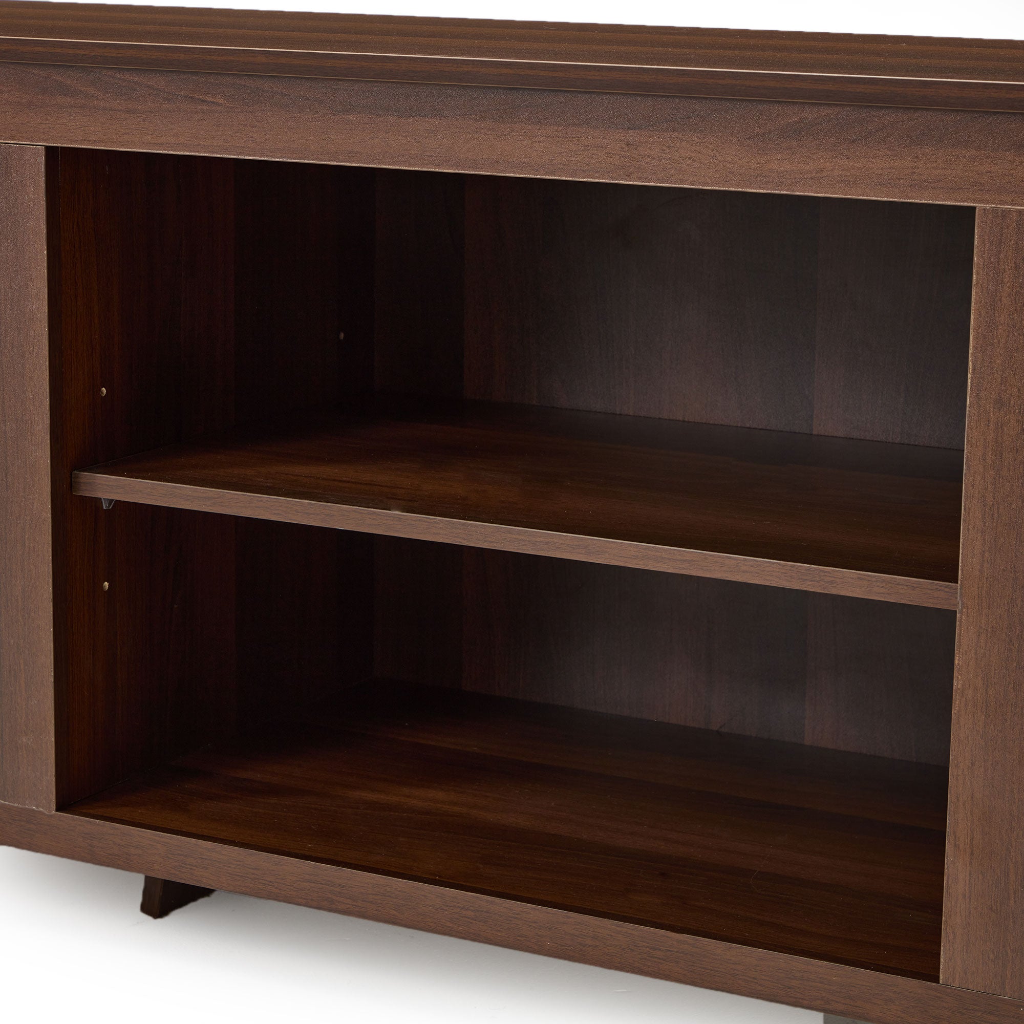 JOMEED TV Console Stand Table Storage Cabinet Media Entertainment Center, Brown - VMInnovations