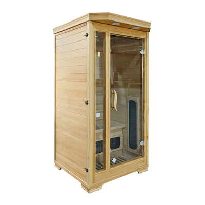 JOMEED's 6.2 Foot 2 Person Compact Home Wooden Sauna with Digital Control System