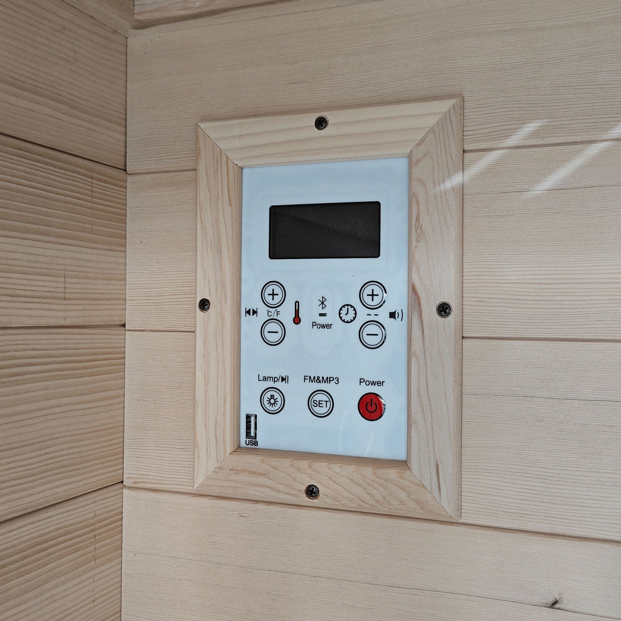 JOMEED's 6.2 Foot 2 Person Compact Home Wooden Sauna with Digital Control System - VMInnovations