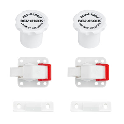 Rev-A-Shelf RAL-101-1 Rev-A-Lock Magnetic Cabinet Security System Set (2 Pack)