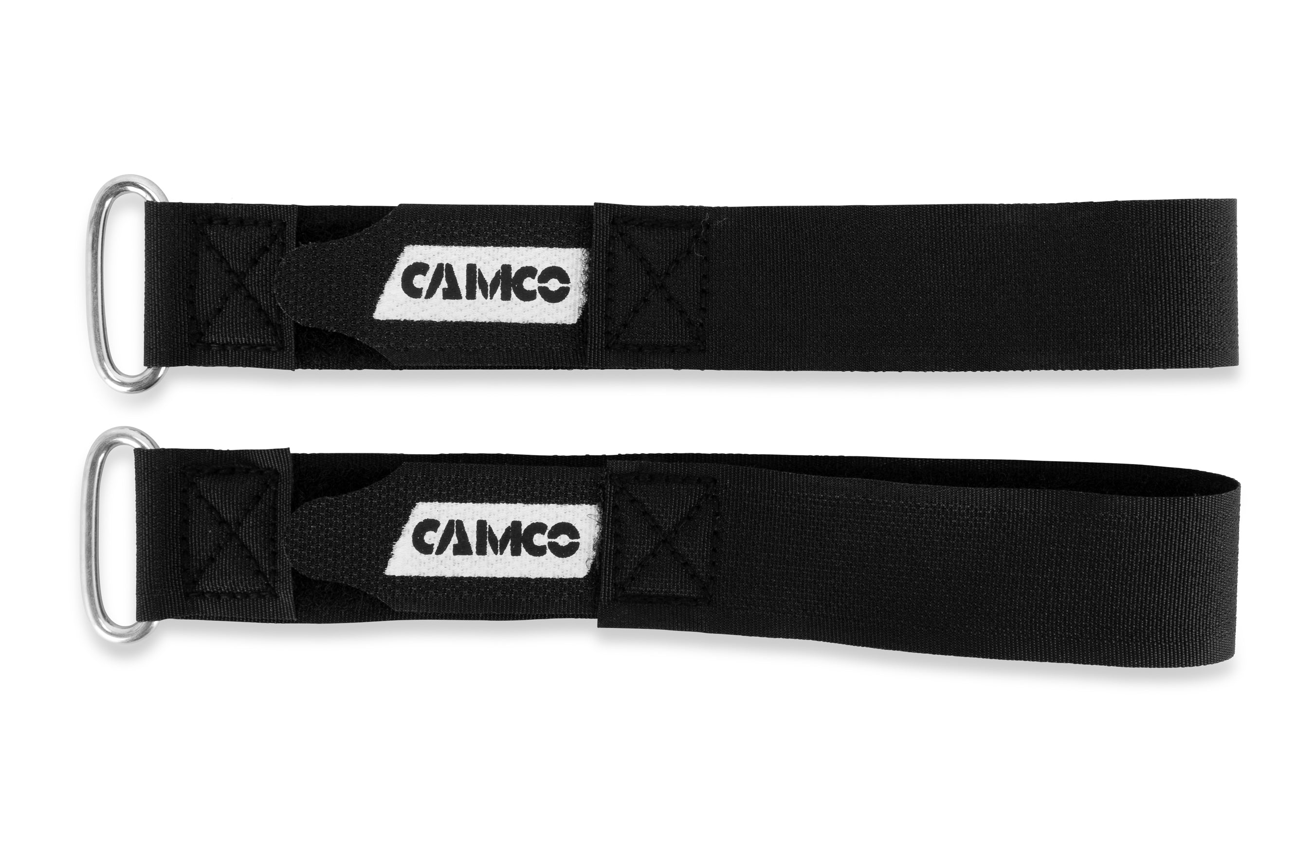 Camco 42503 Universal Fit 12 Inch Replacement Awning Strap Set with Metal D-Ring - VMInnovations