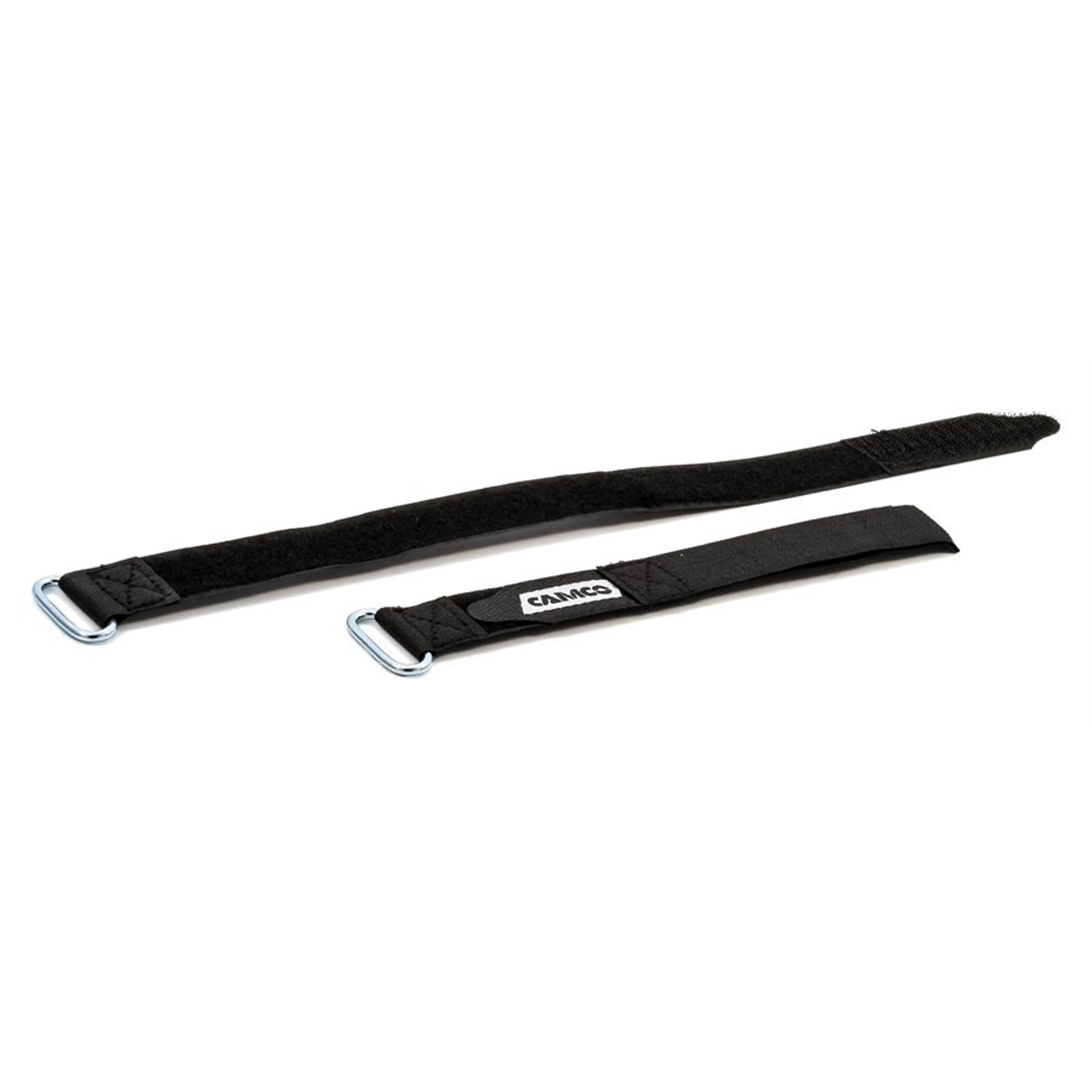 Camco 42503 Universal Fit 12 Inch Replacement Awning Strap Set with Metal D-Ring - VMInnovations