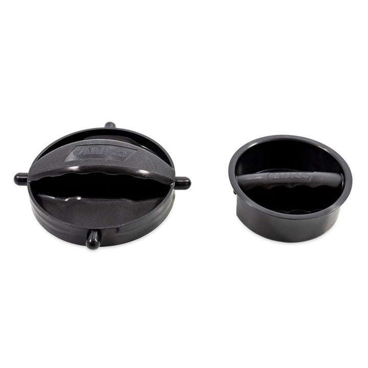 Camco 39753 Plastic RV Sewer Hose Connection Replacement Storage Caps, Black - VMInnovations