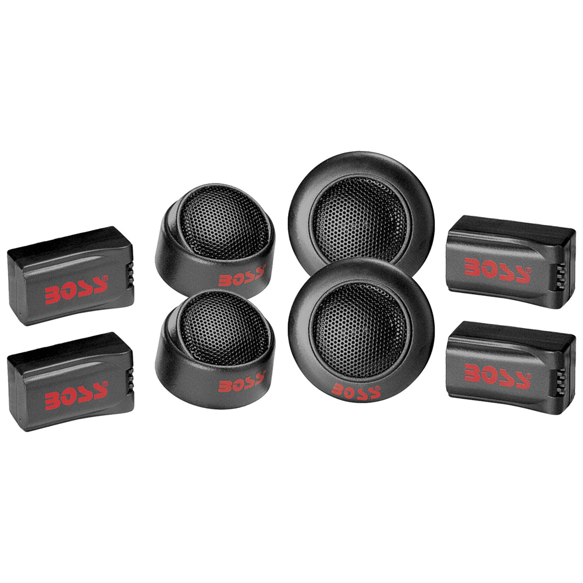 BOSS TW-15 500W 1" Micro Dome Car Audio Tweeters + External Crossovers, 2 Pack