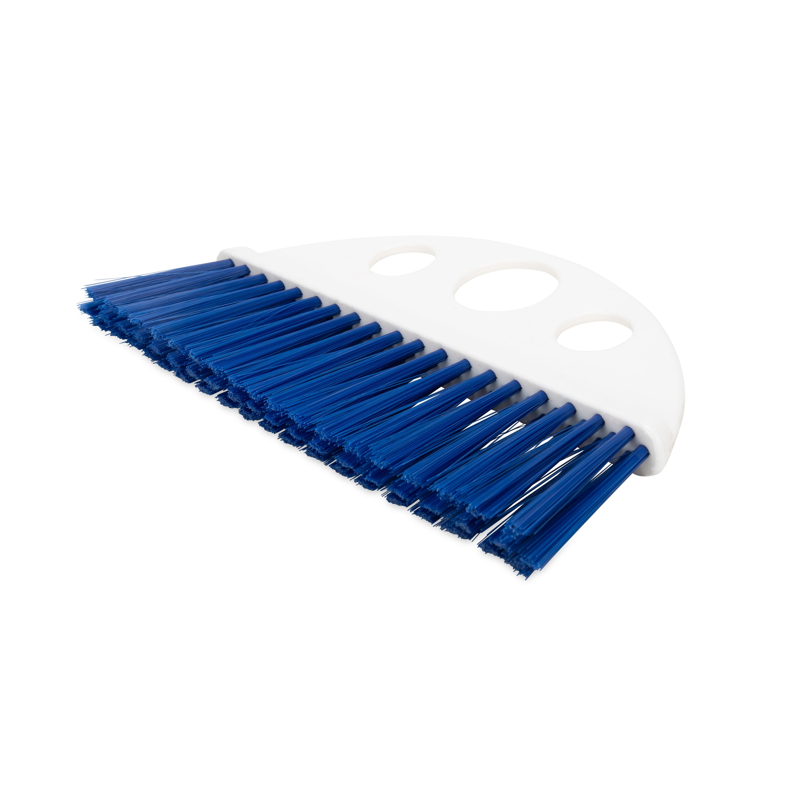Camco Lightweight Portable Travel Dust Pan & Whisk Broom with Hanger Hole, Blue - VMInnovations