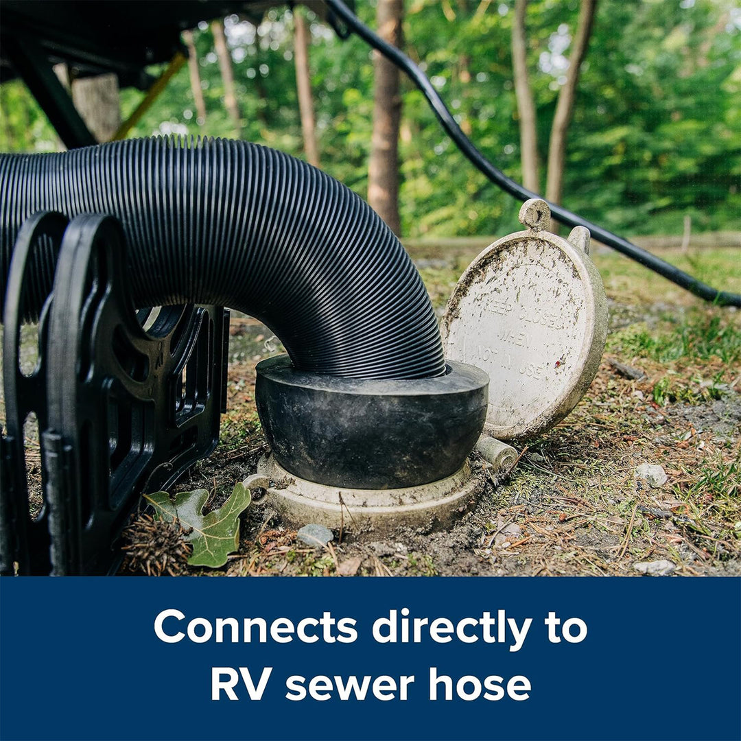 Camco 39312 4 x 3 Inch RV Sewer Hose Rubber Donut Seal for Sewer Inlets, Black - VMInnovations