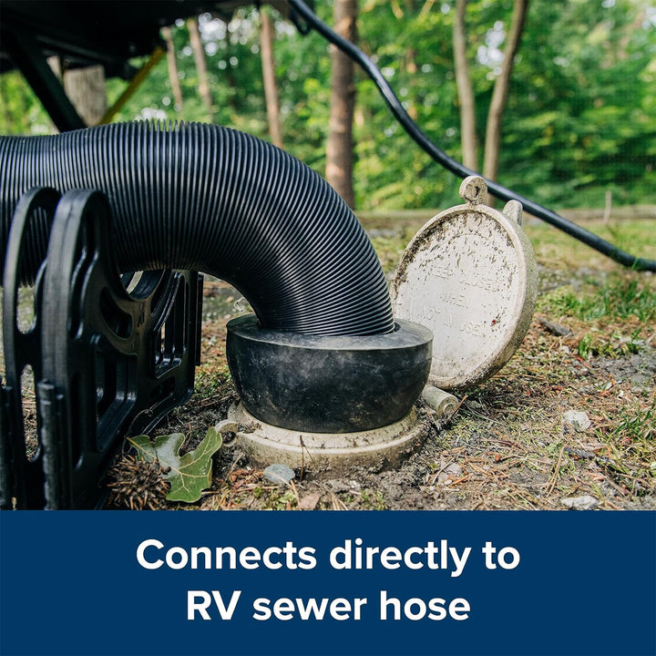 Camco 39312 4 x 3 Inch RV Sewer Hose Rubber Donut Seal for Sewer Inlets, Black - VMInnovations