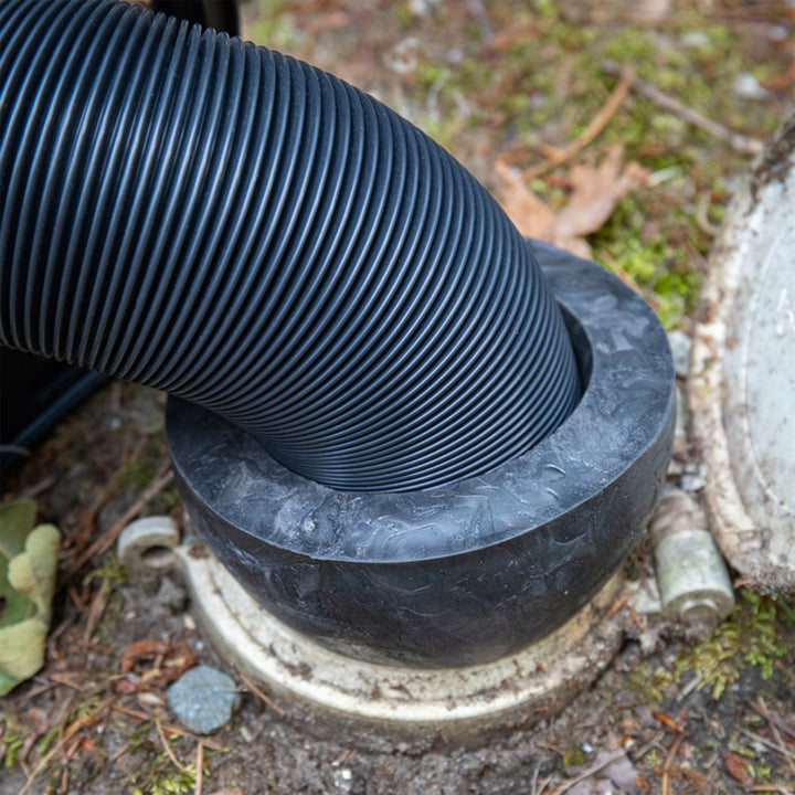 Camco 39312 4 x 3 Inch RV Sewer Hose Rubber Donut Seal for Sewer Inlets, Black - VMInnovations