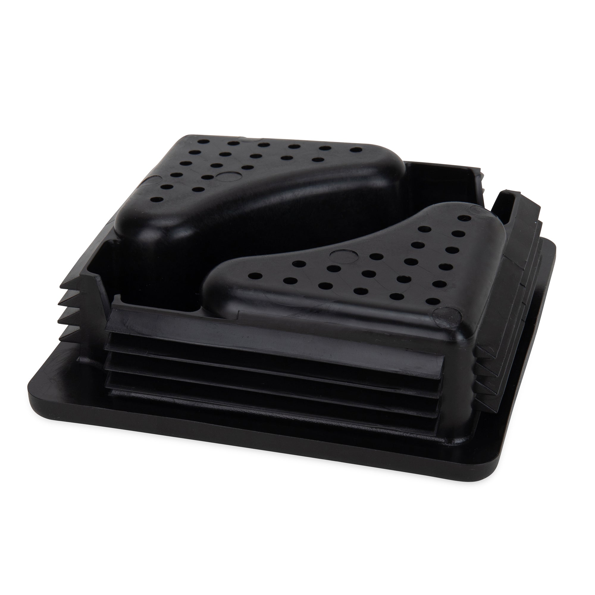 Camco 40310 Plastic Magnetic Vented RV Bumper Cap Set with Insect Screen, Black - VMInnovations