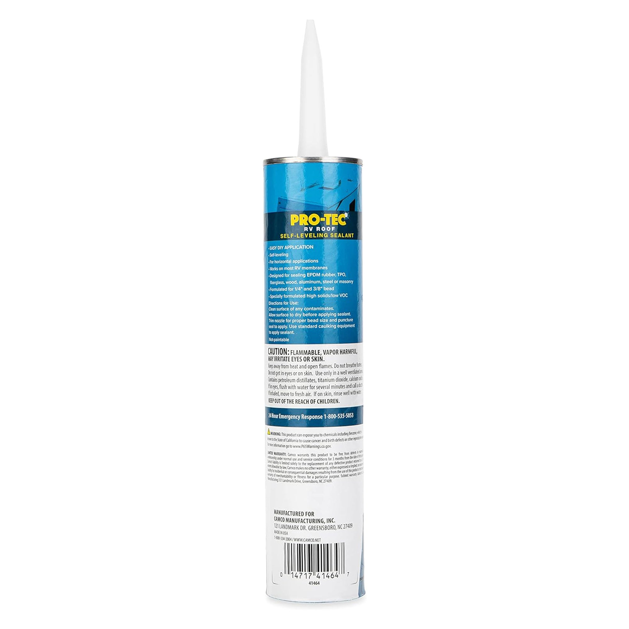 Camco Pro Tec RV Roof 10.1 Fluid Ounce Self Leveling Roof Edge and Vent Sealant - VMInnovations