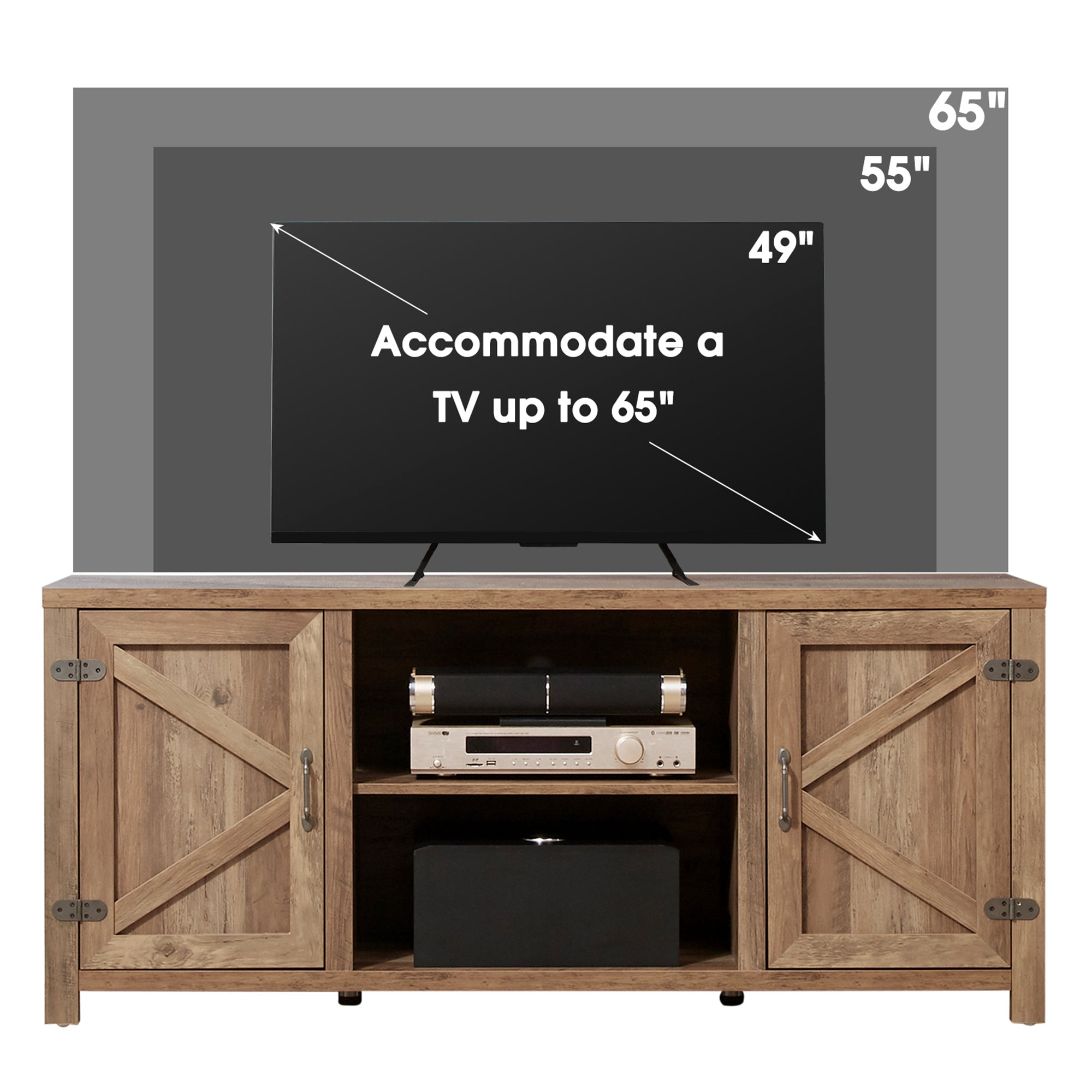 JOMEED 55 Inch TV Console Stand Table Storage Cabinet Media Center (Open Box) - VMInnovations
